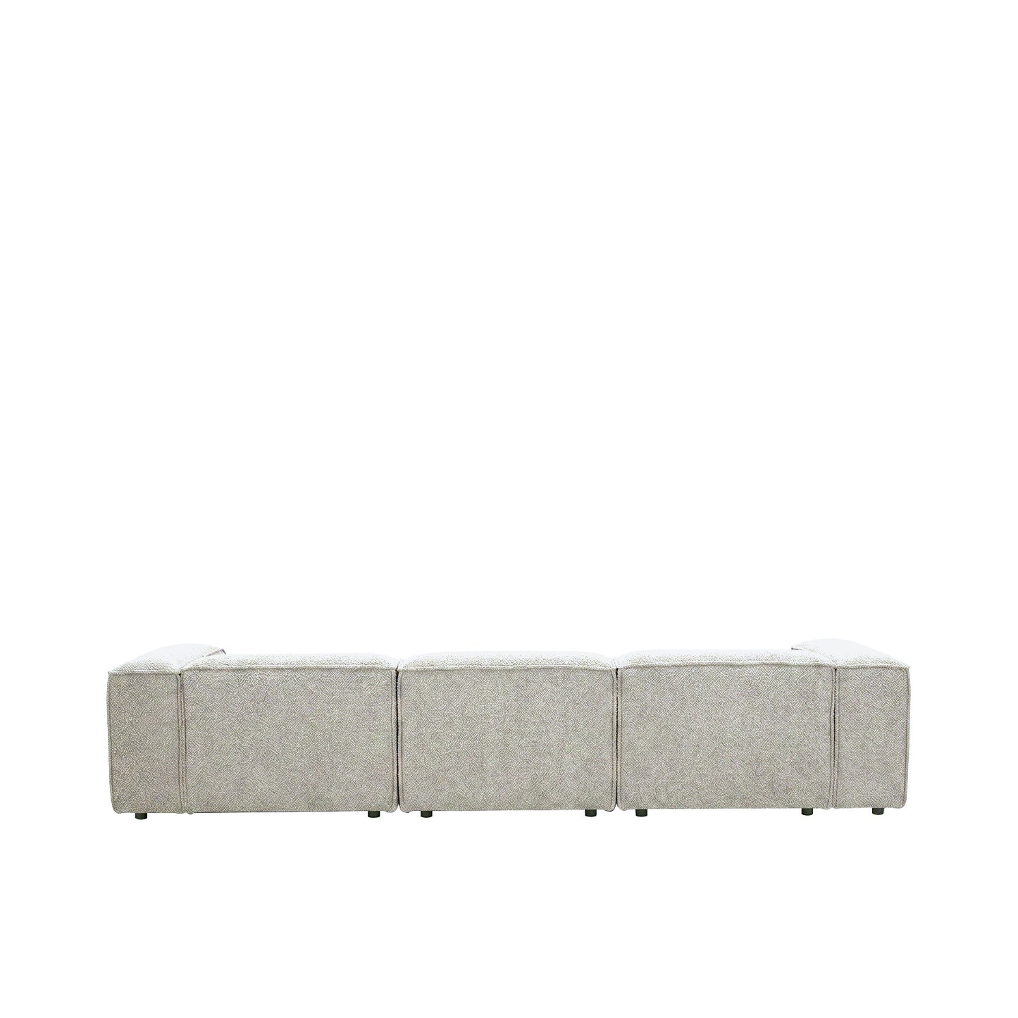 ElegantEdge 3 Seater White Boucle L Shaped Sofa