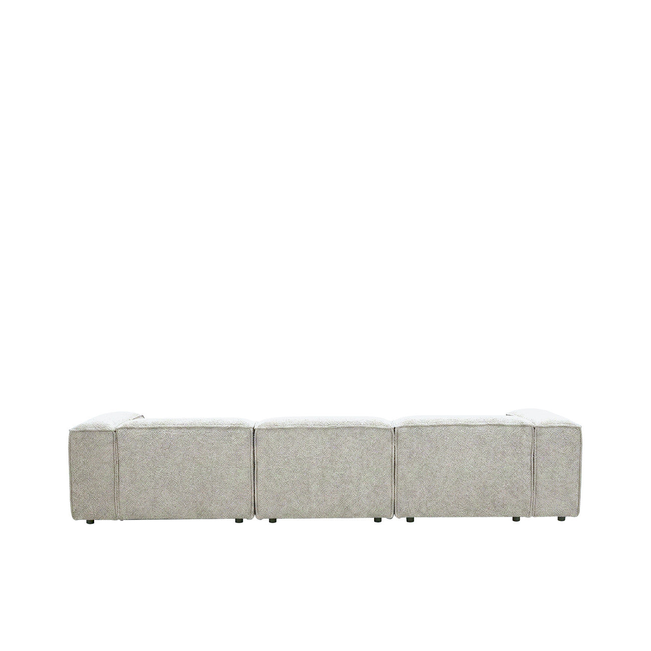 ElegantEdge 3 Seater White Boucle L Shaped Sofa