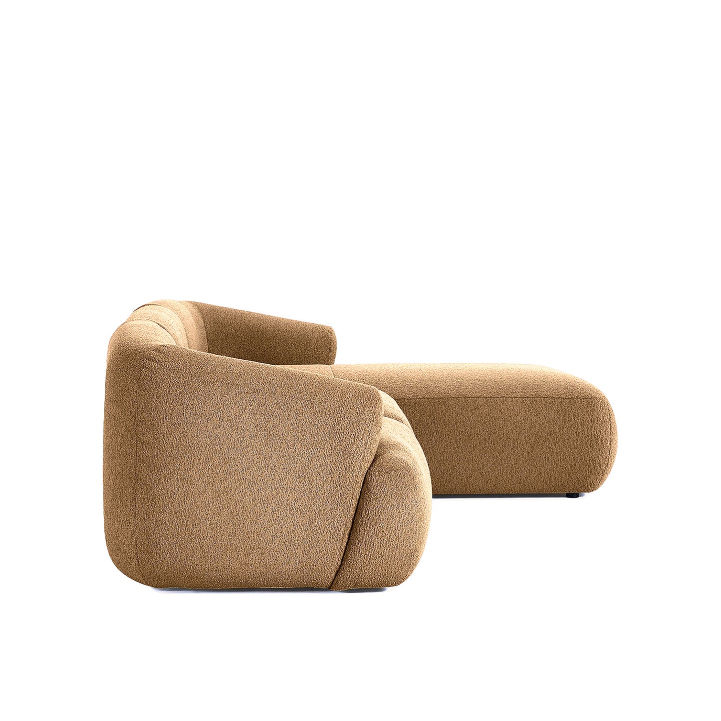ZenLiving 3 Seater Beige Boucle L Shaped Sofa