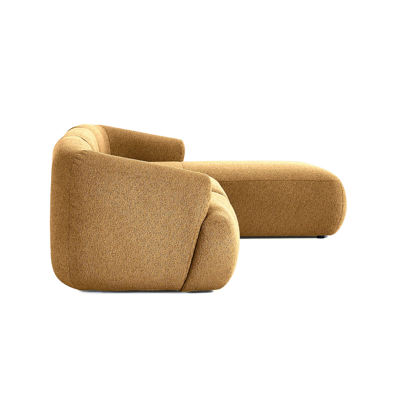 ZenLiving 3 Seater Tan Boucle L Shaped Sofa