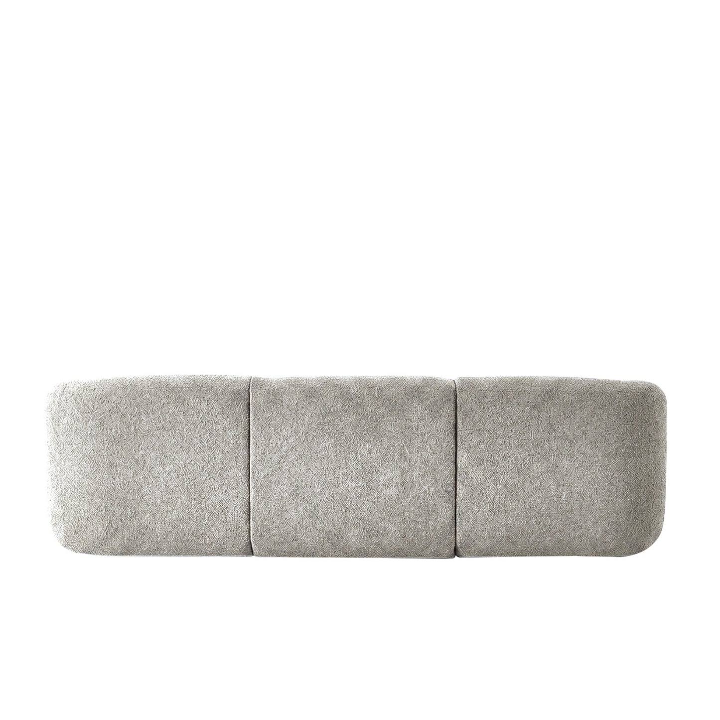 ZenLiving 3 Seater White Boucle L Shaped Sofa