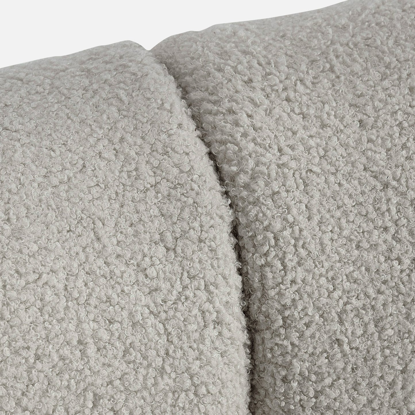 ZenLiving 3 Seater White Boucle L Shaped Sofa