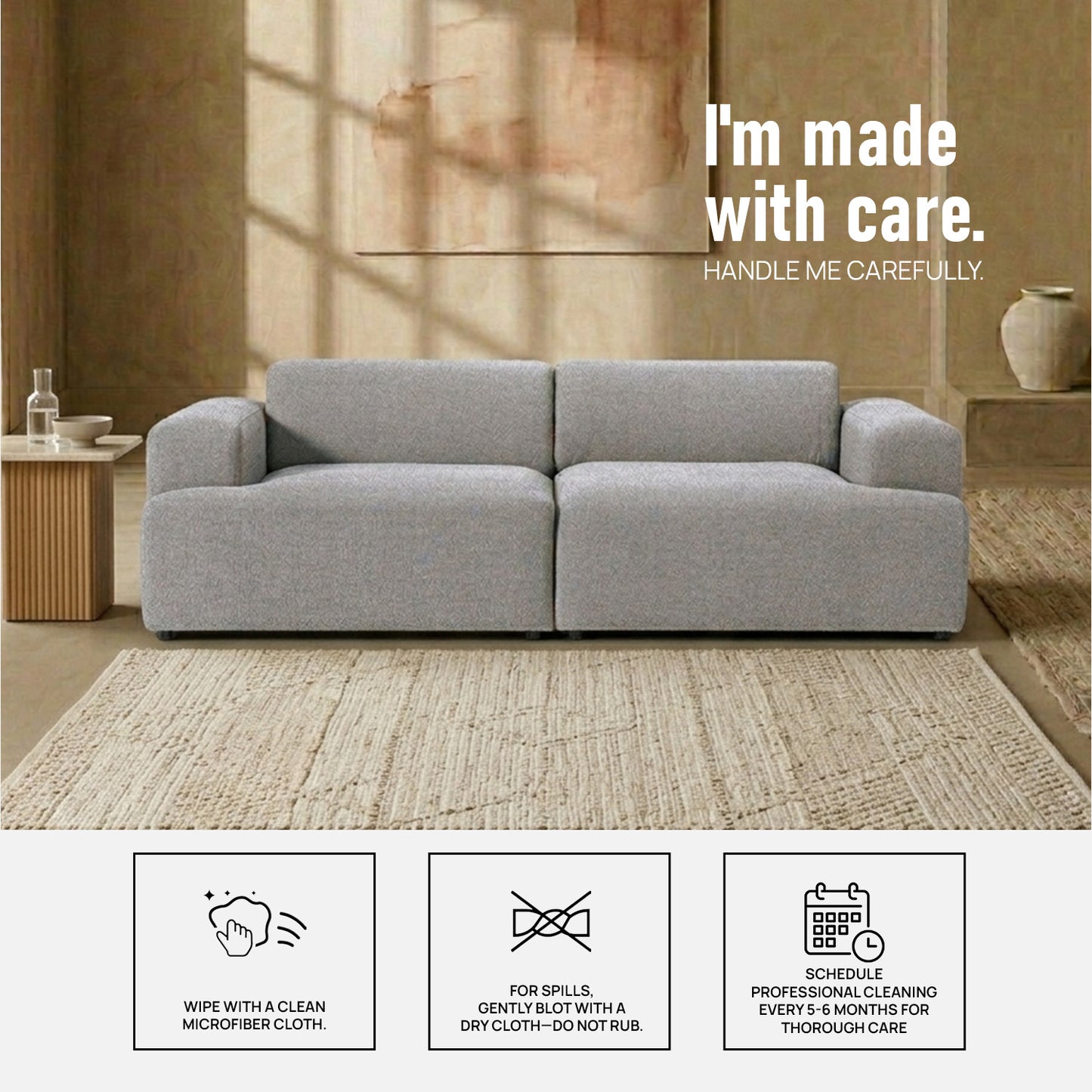 ComfortHaven 2 Seater Sofa Dark Grey
