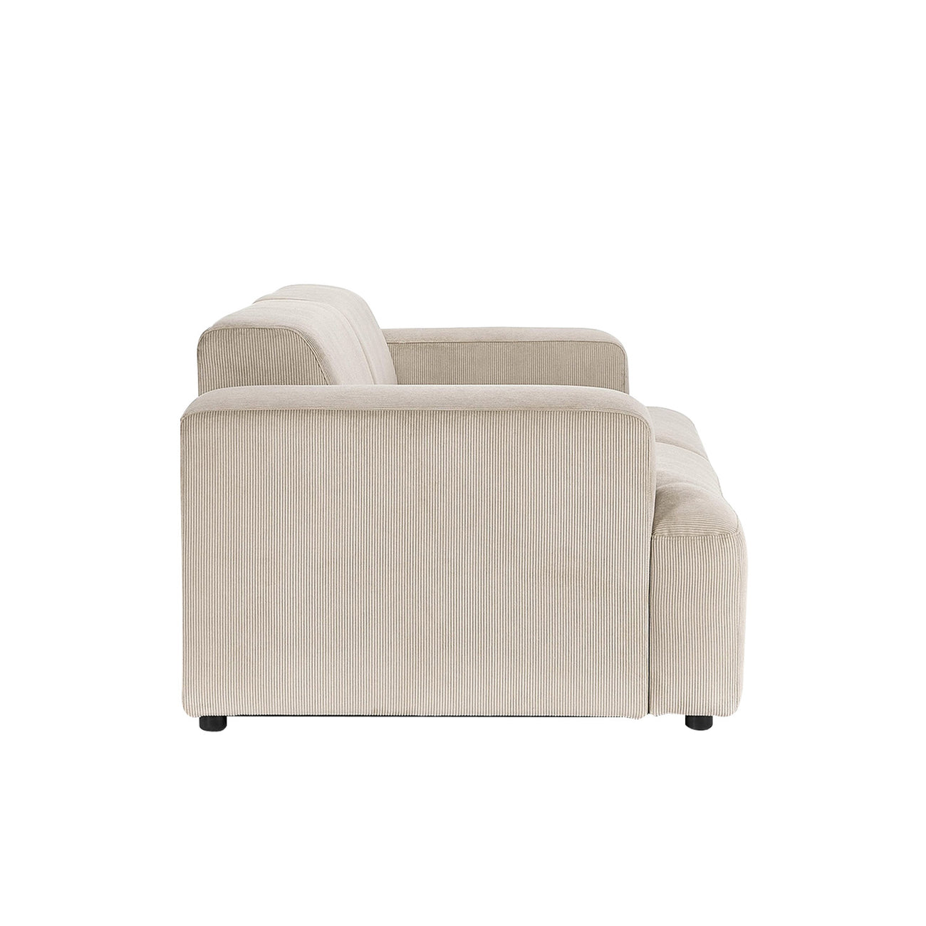 ComfortHaven Corduroy 2 Seater Sofa Beige