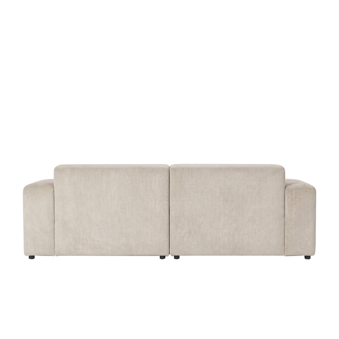 ComfortHaven Corduroy 2 Seater Sofa Beige