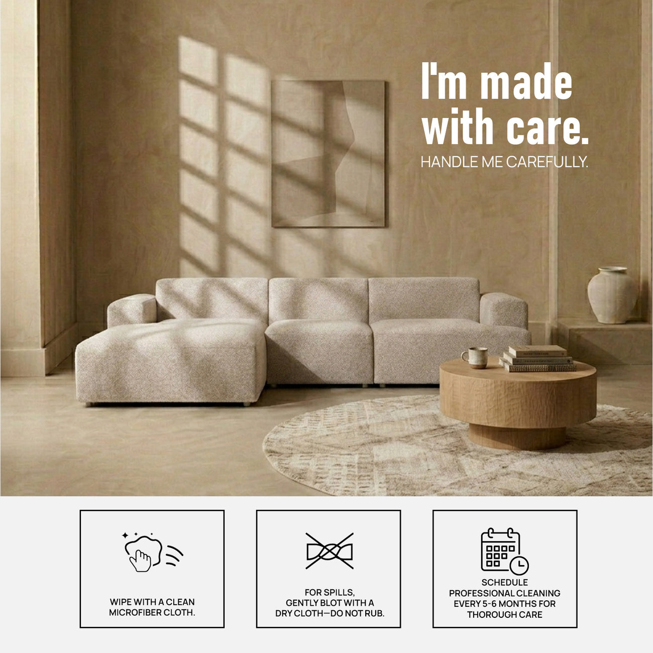 ComfortHaven 3 Seater L Shaped Sofa Mouse Grey