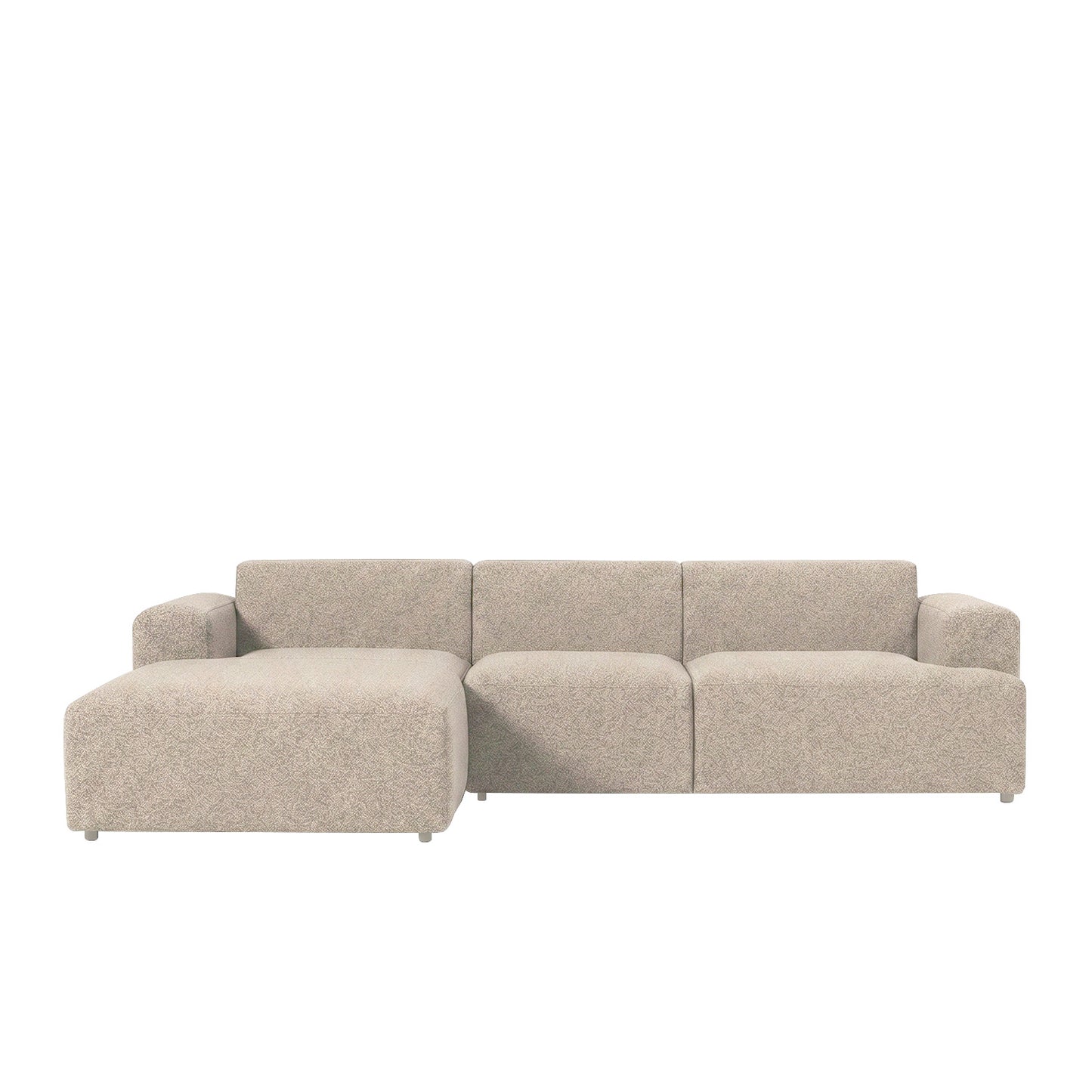 ComfortHaven 3 Seater L Shaped Sofa Mouse Grey