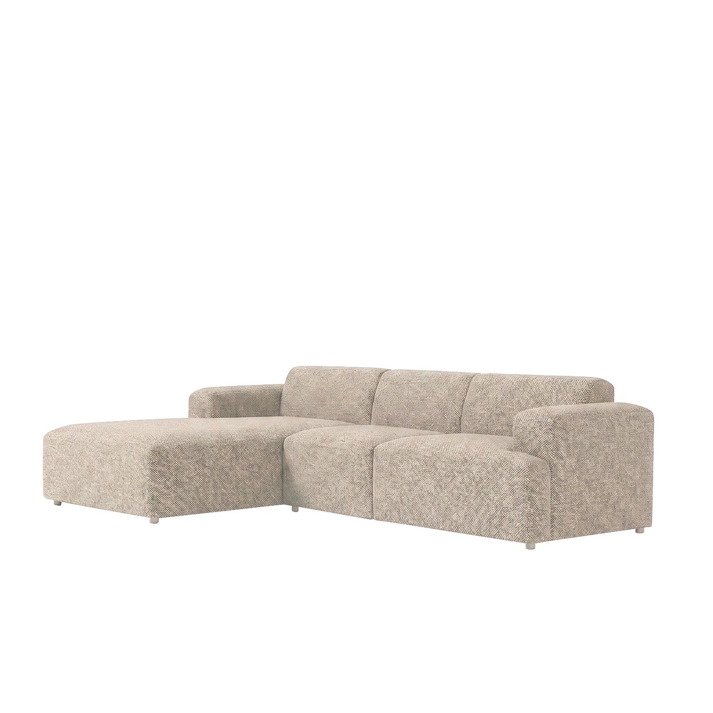 ComfortHaven 3 Seater L Shaped Sofa Mouse Grey