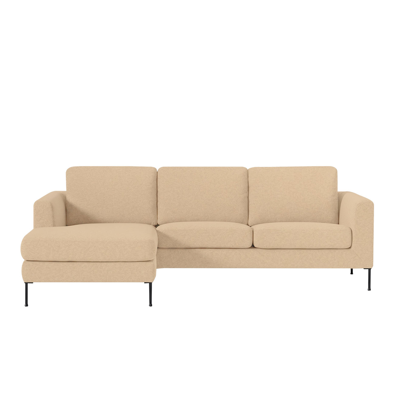 ModernElegance L Shaped 3 Seater Sofa Beige