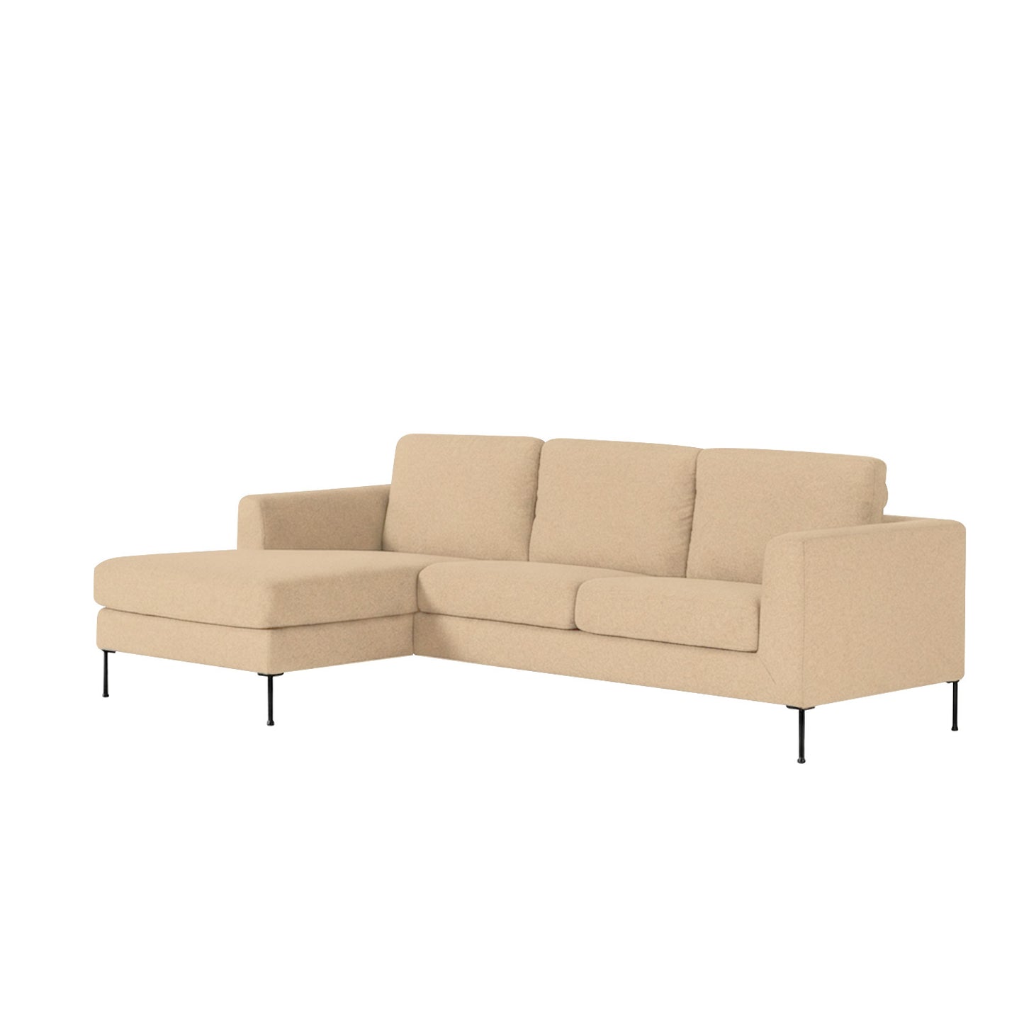 ModernElegance L Shaped 3 Seater Sofa Beige