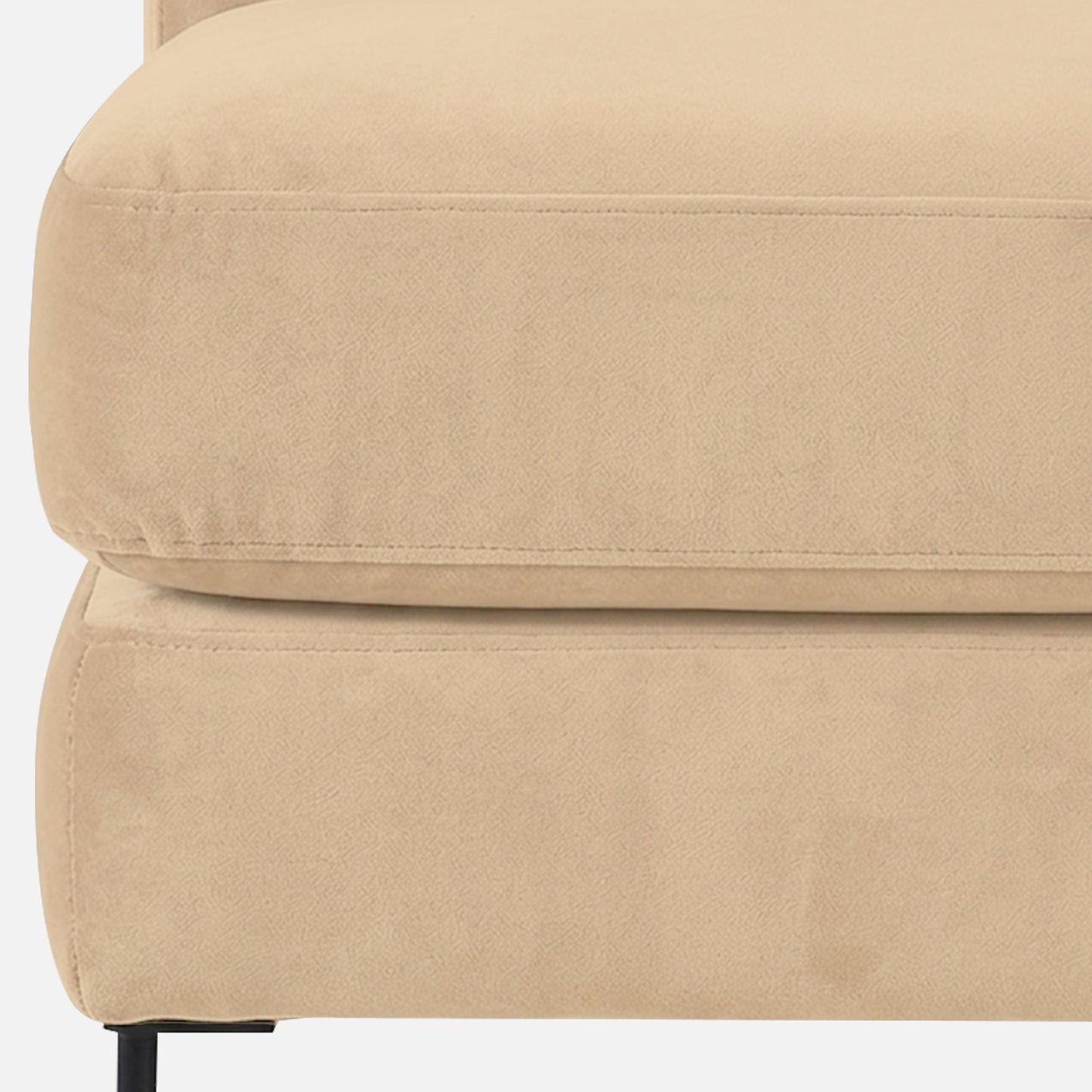 ModernElegance L Shaped 3 Seater Sofa Beige