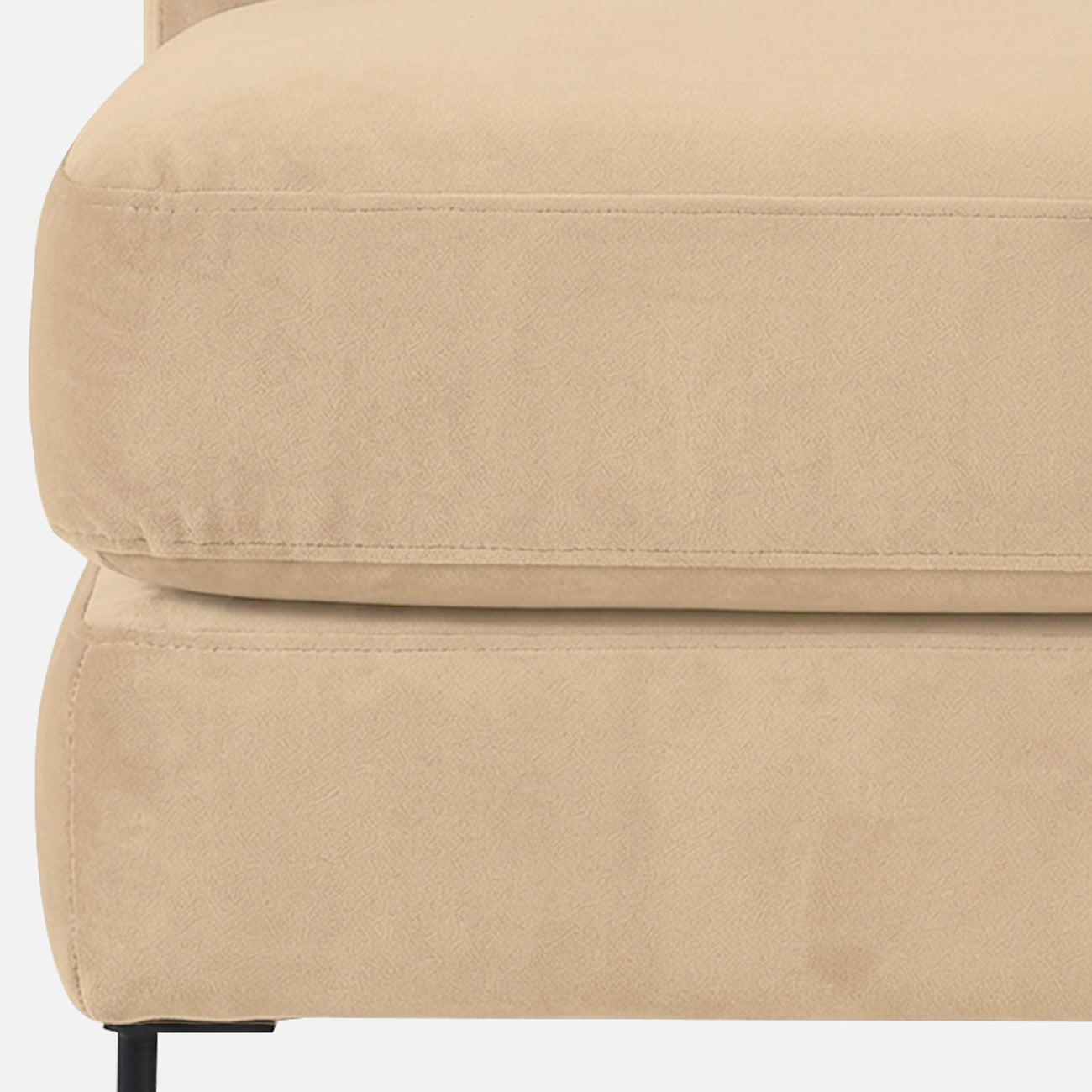 ModernElegance L Shaped 3 Seater Sofa Beige