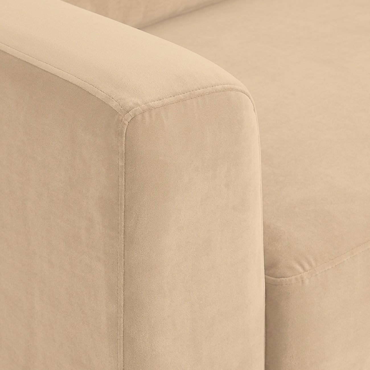 ModernElegance L Shaped 3 Seater Sofa Beige