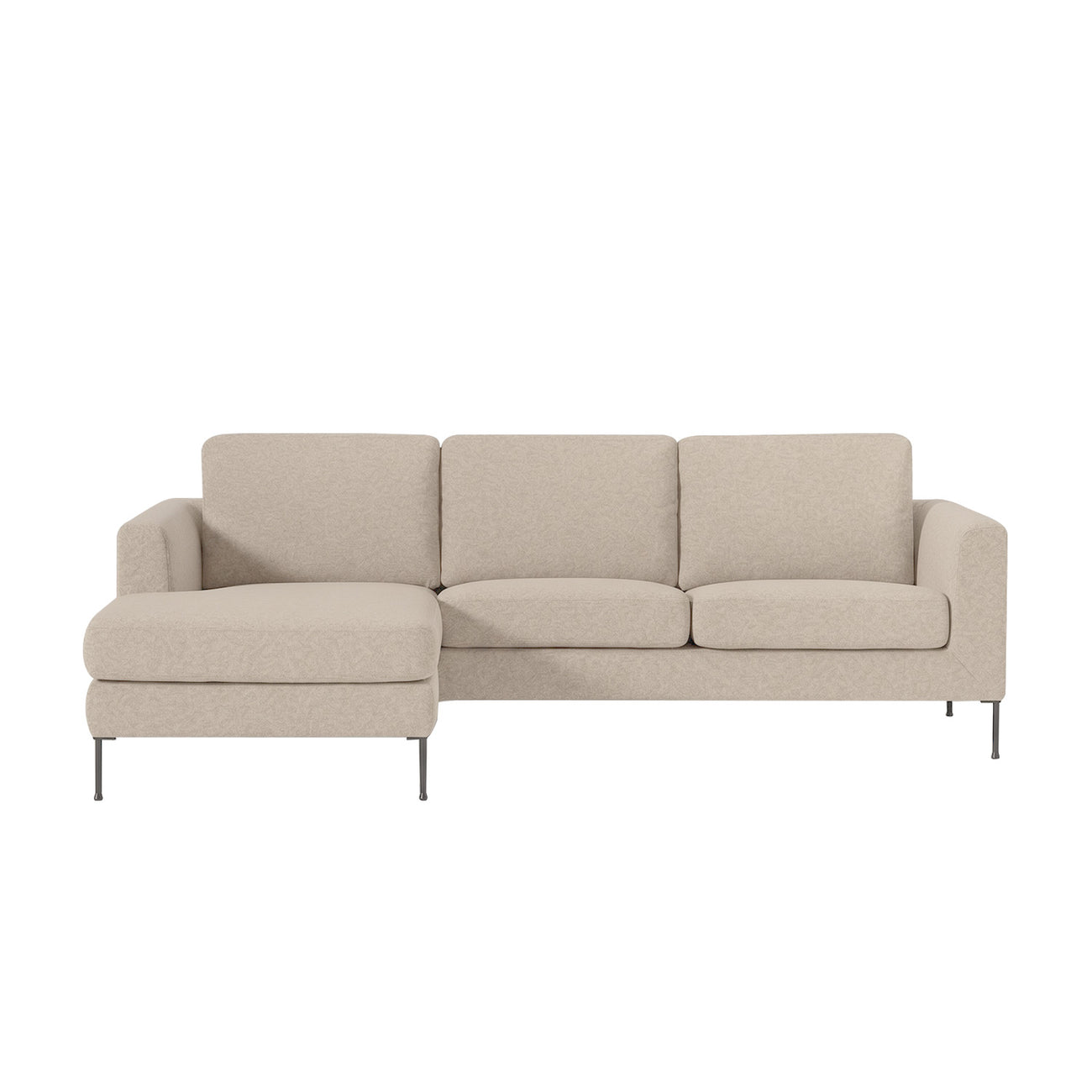 ModernElegance L Shaped 3 Seater Sofa Creme