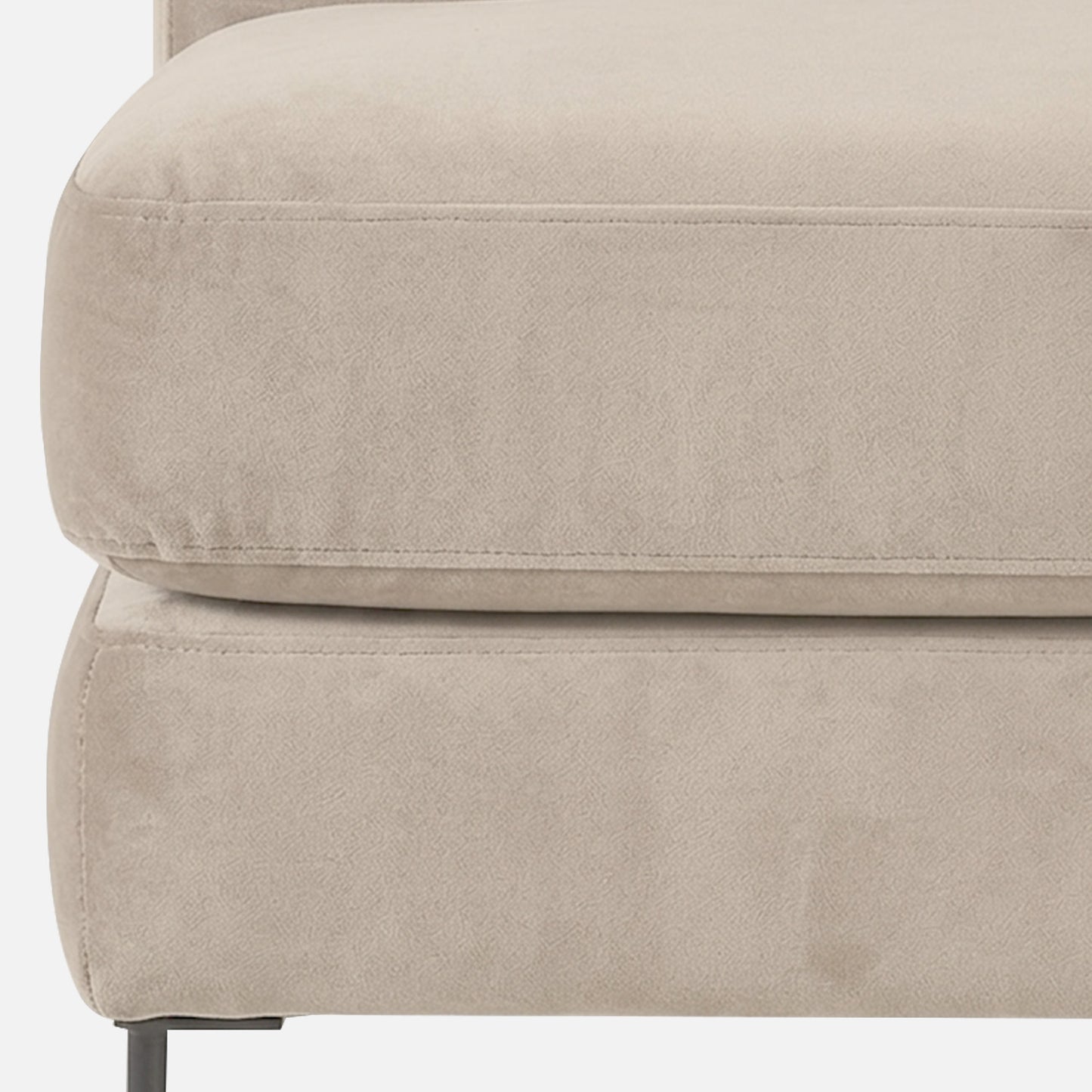 ModernElegance L Shaped 3 Seater Sofa Creme