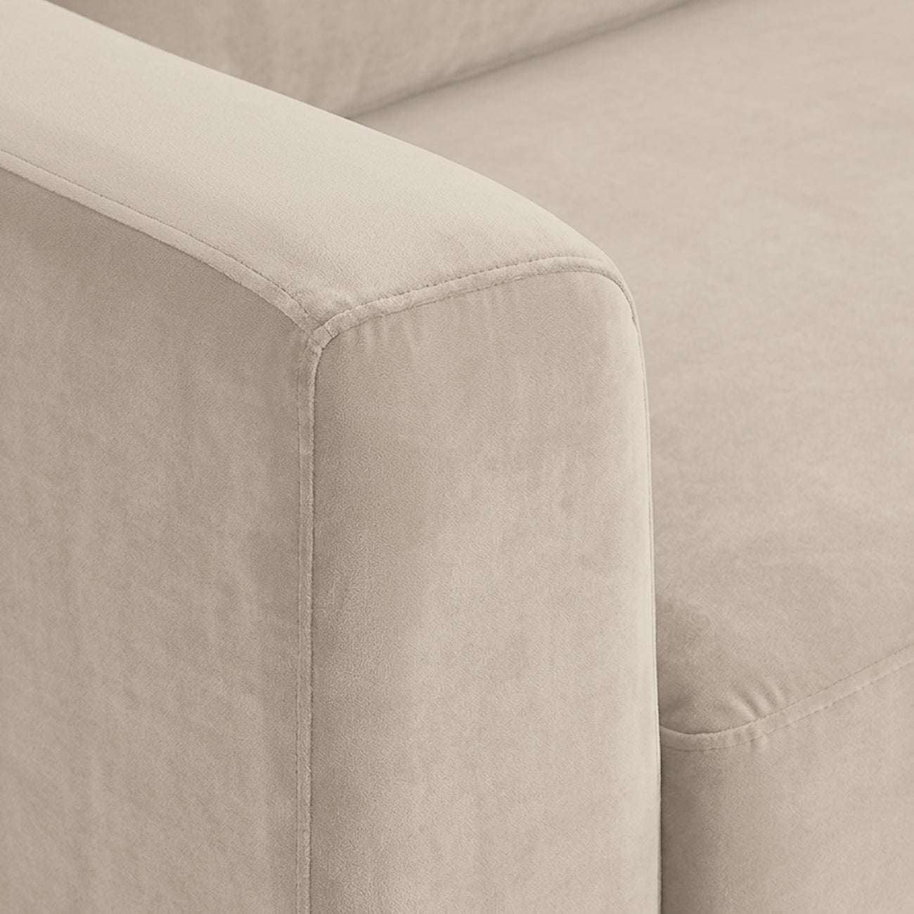 ModernElegance L Shaped 3 Seater Sofa Creme