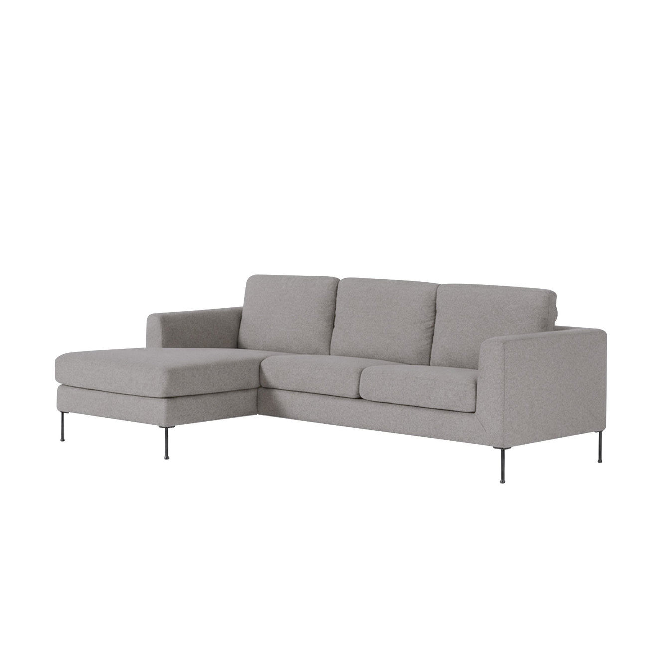 ModernElegance L Shaped 3 Seater Sofa Dark Grey