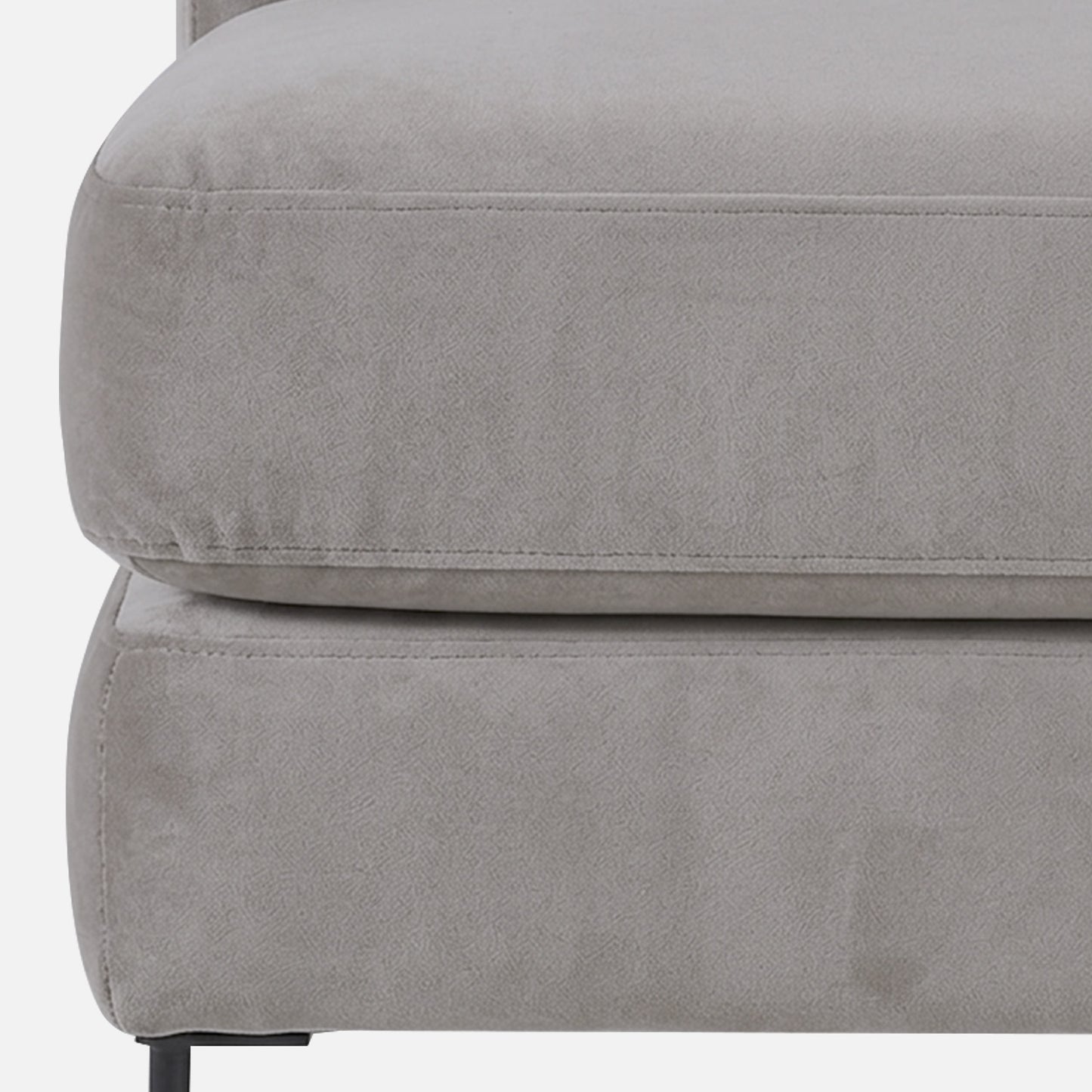 ModernElegance L Shaped 3 Seater Sofa Dark Grey