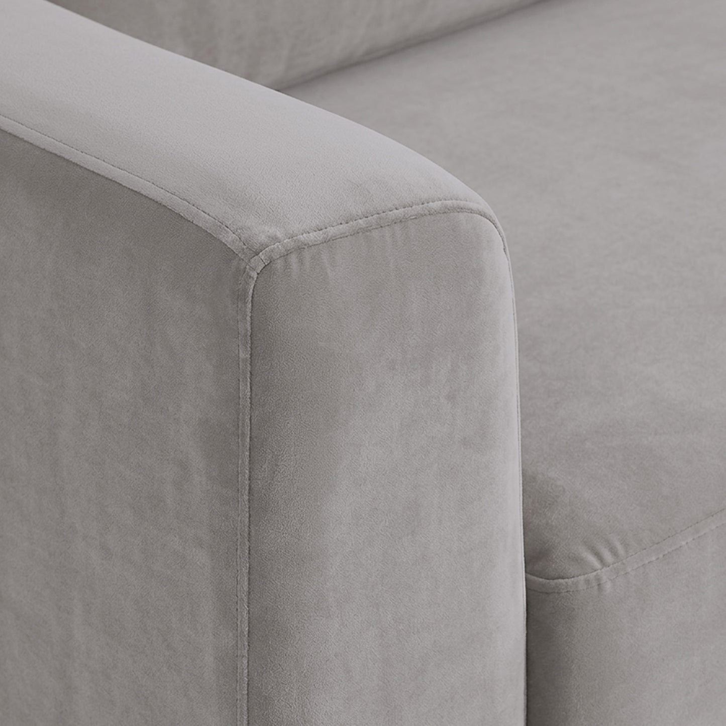 ModernElegance L Shaped 3 Seater Sofa Dark Grey