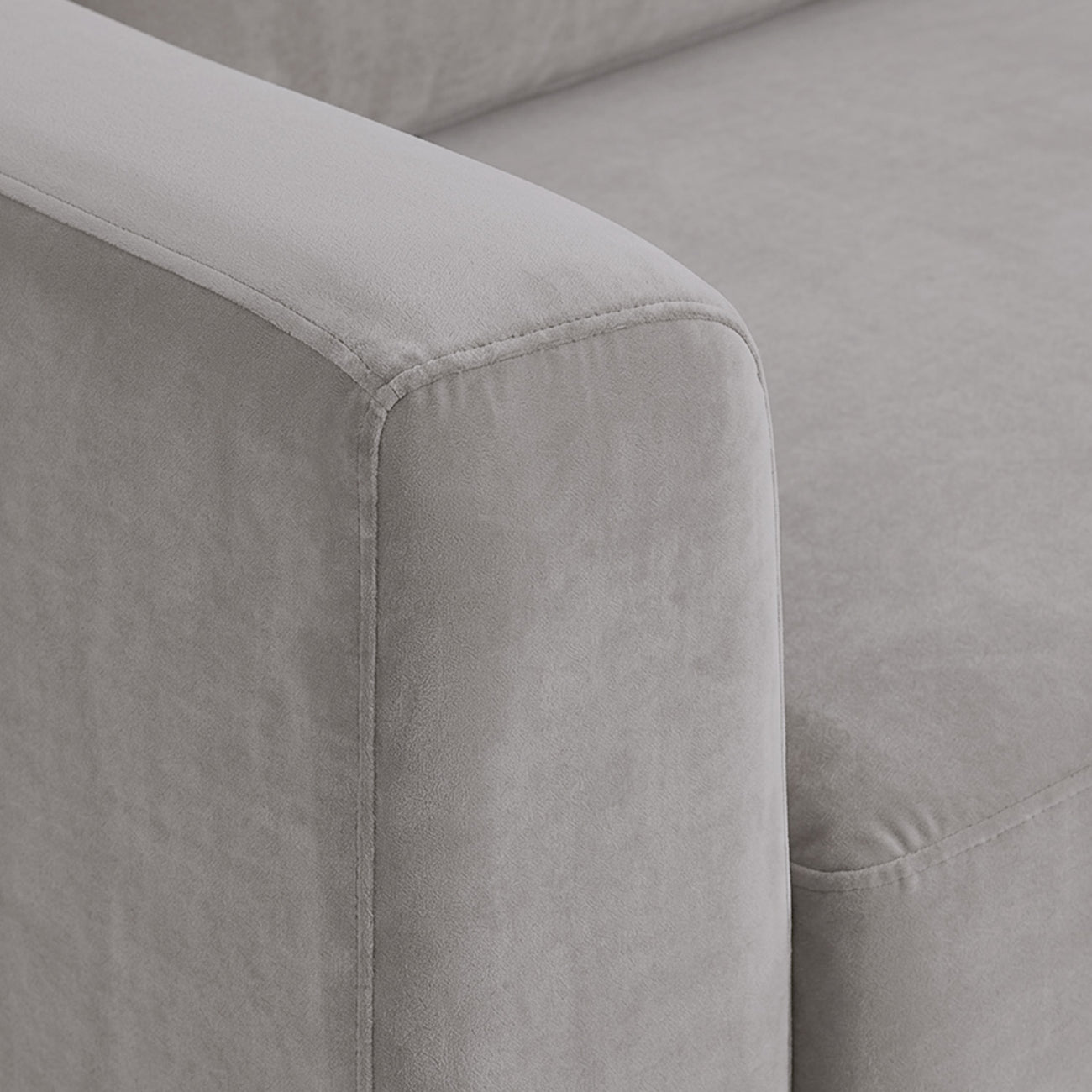 ModernElegance L Shaped 3 Seater Sofa Dark Grey