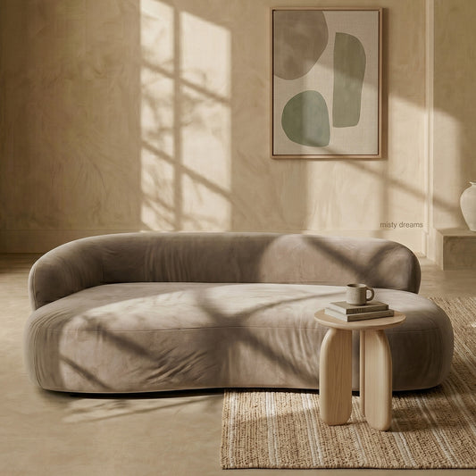 LuxeLounge Contemporary 3 Seater Sofa Beige