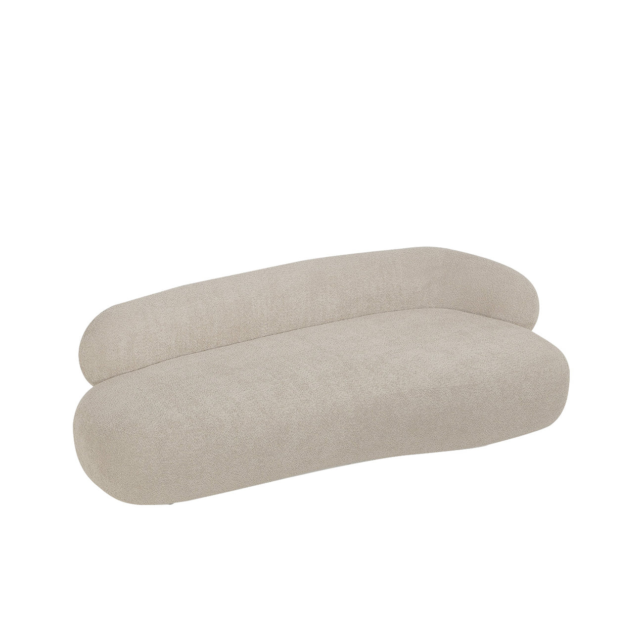 LuxeLounge Contemporary 3 Seater Sofa Ash Beige