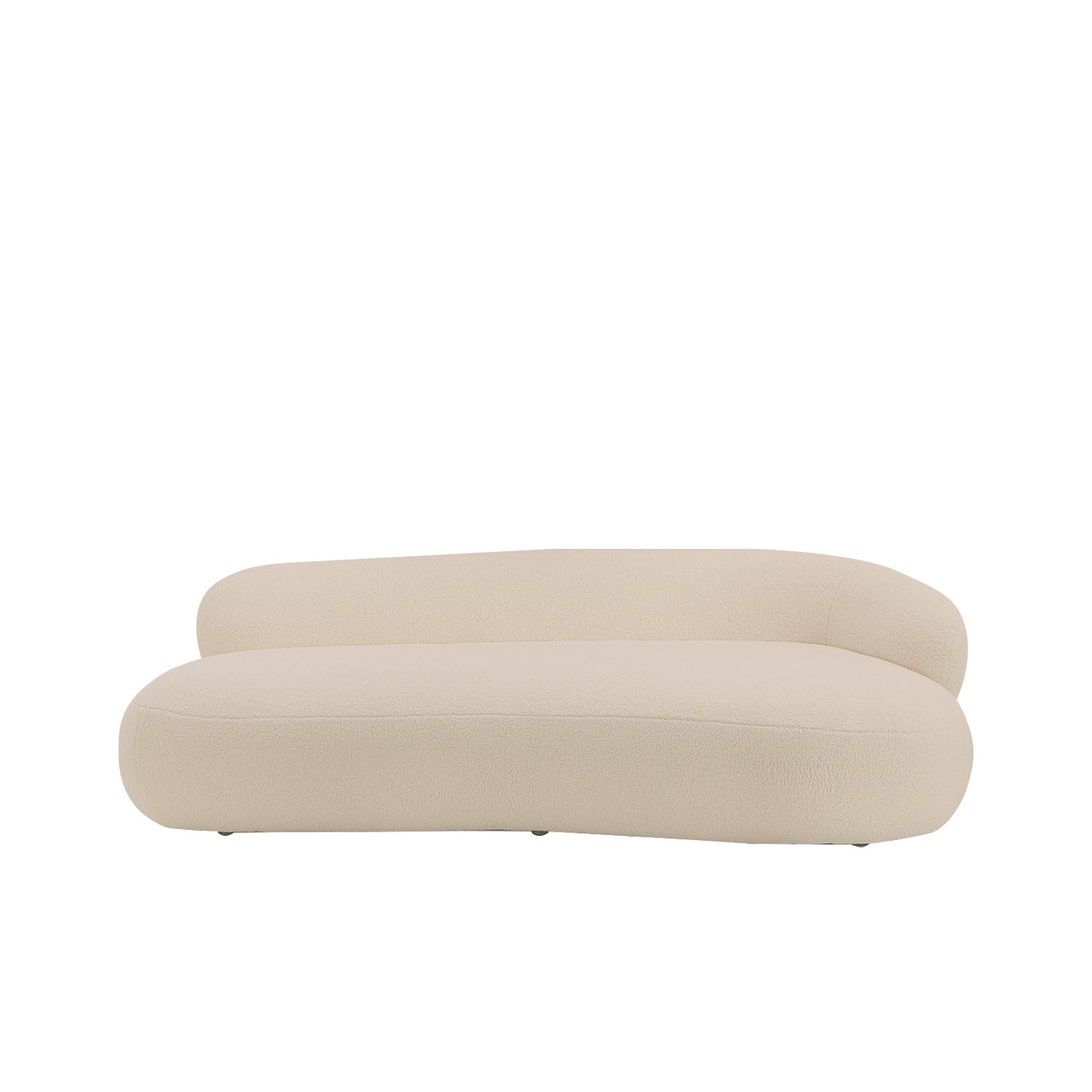 LuxeLounge Boucle 3 Seater Sofa Creme