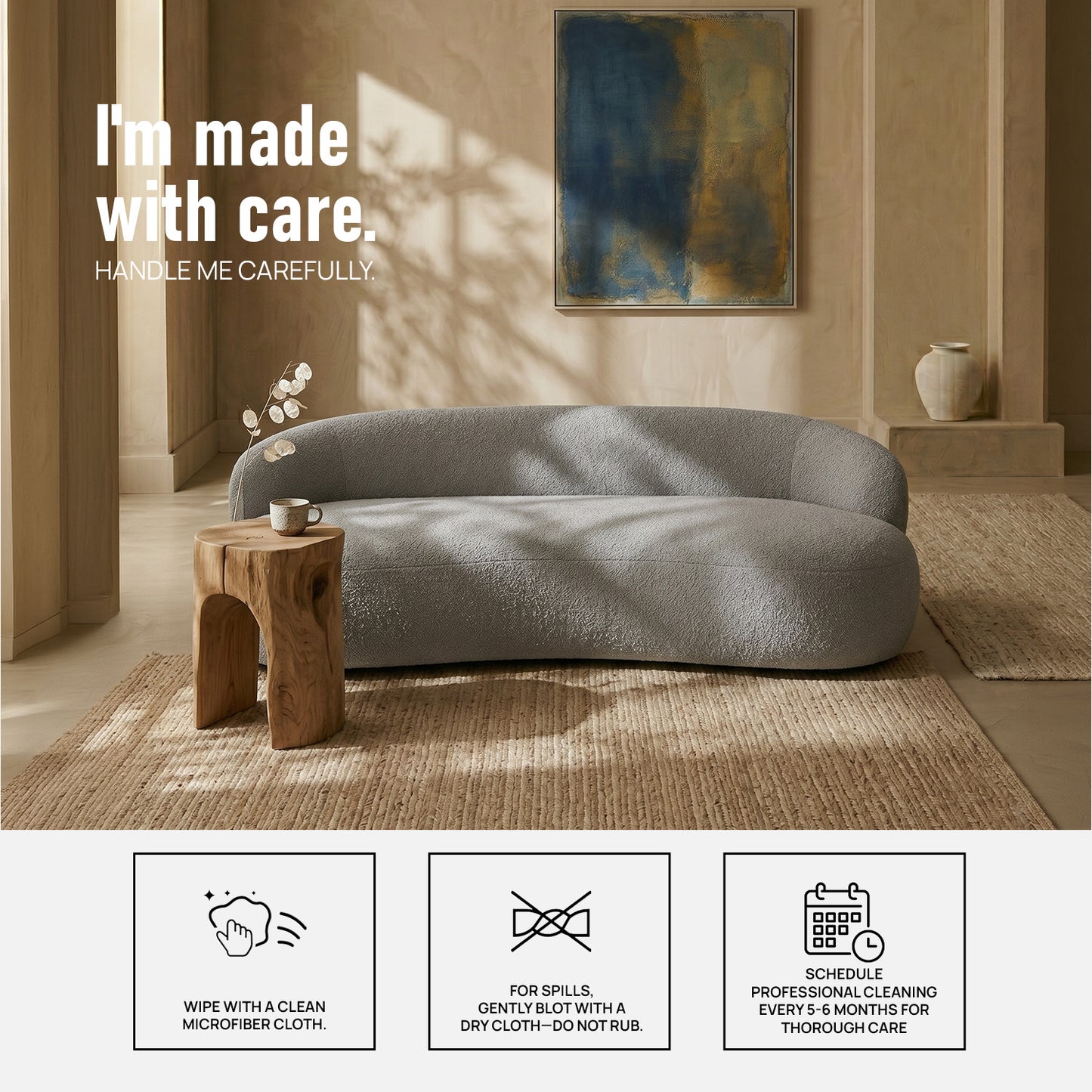 LuxeLounge Contemporary 3 Seater Sofa Dark Grey