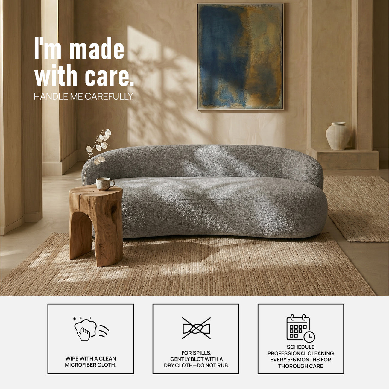 LuxeLounge Contemporary 3 Seater Sofa Dark Grey