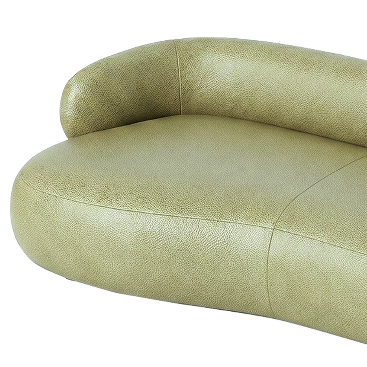 LuxeLounge Boucle 3 Seater Sofa Olive Green