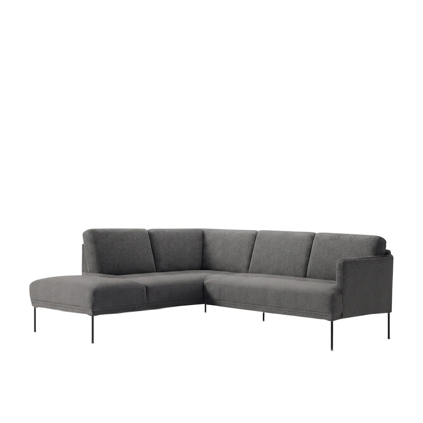 ModernElegance L Shaped 5 Seater Dark Grey
