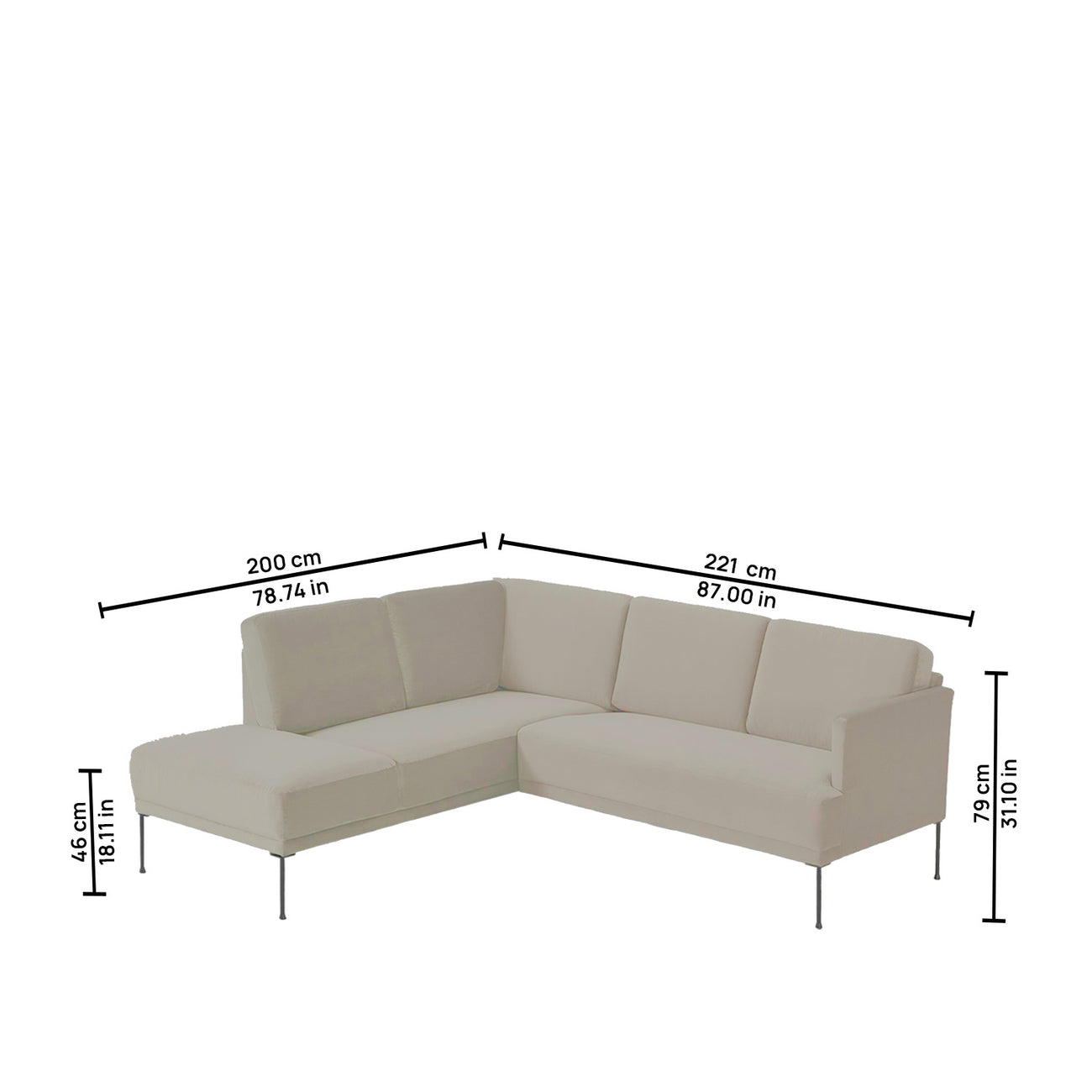 ModernElegance L Shaped 5 Seater Velvet Grey
