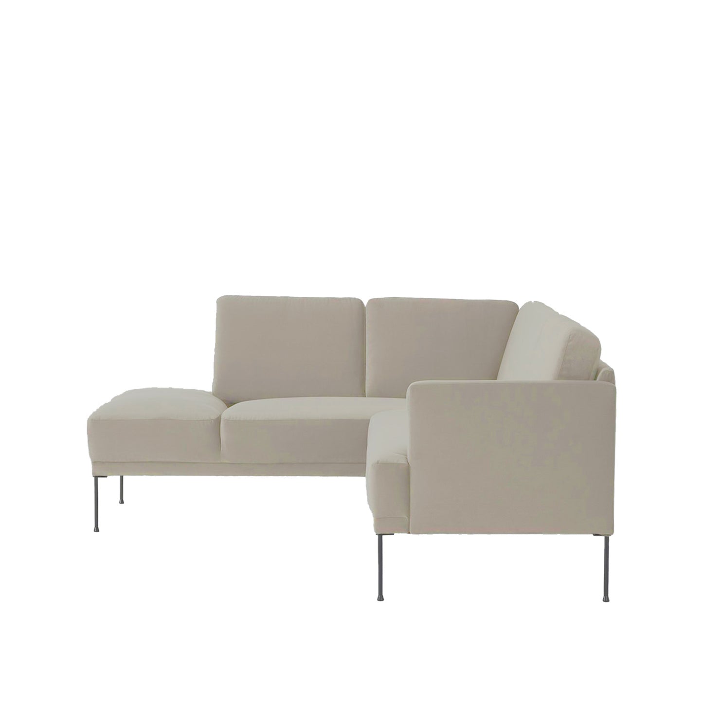 ModernElegance L Shaped 5 Seater Velvet Grey