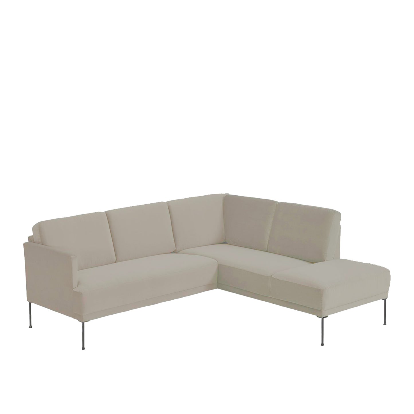 ModernElegance L Shaped 5 Seater Velvet Grey