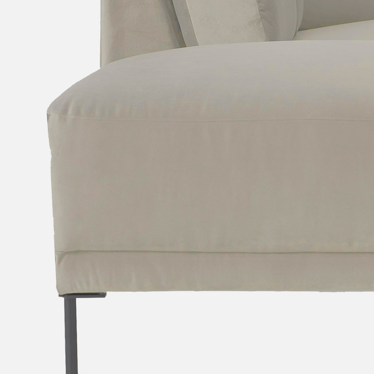 ModernElegance L Shaped 5 Seater Velvet Grey