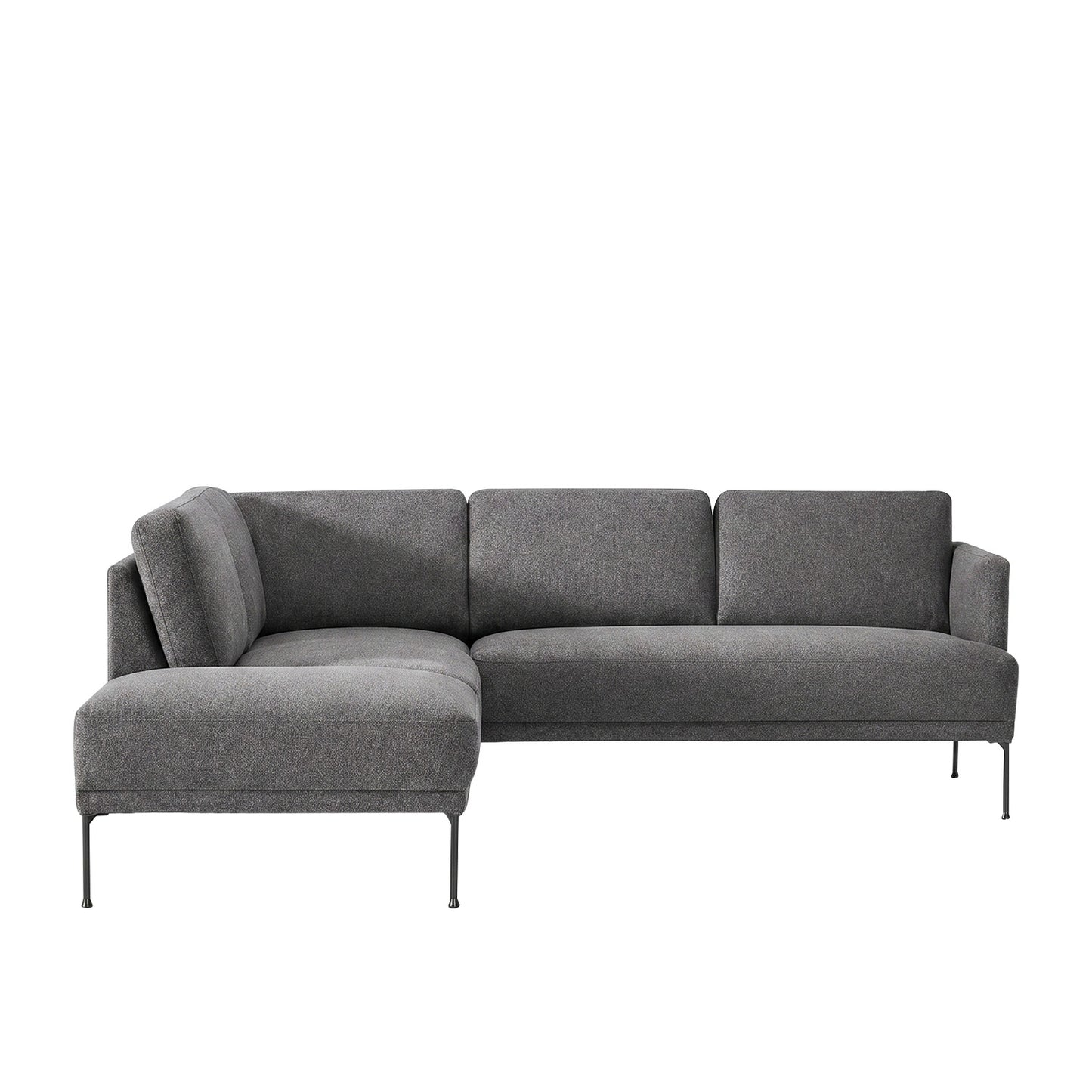 ModernElegance L Shaped 5 Seater Corduroy Grey