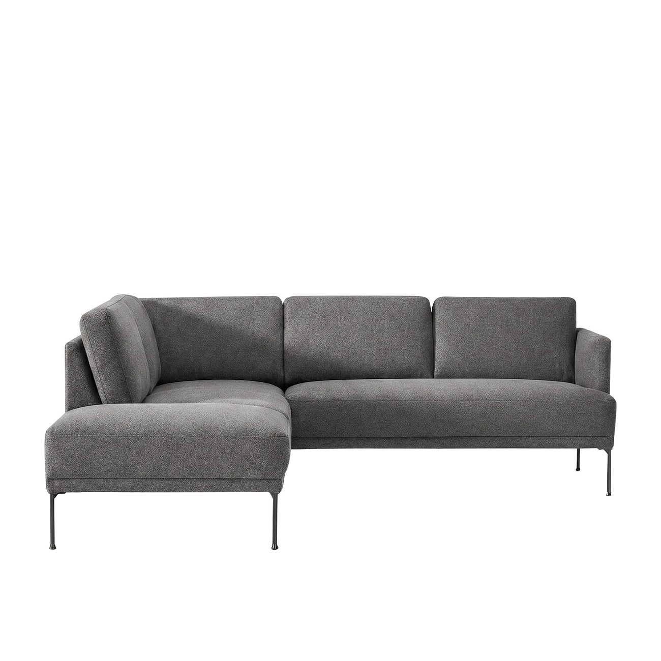 ModernElegance L Shaped 5 Seater Corduroy Grey