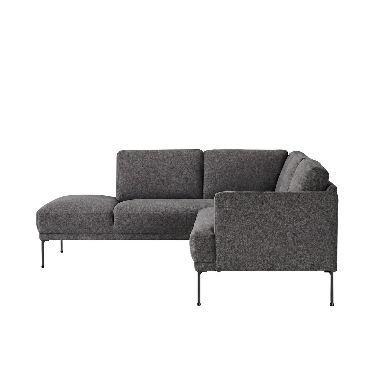 ModernElegance L Shaped 5 Seater Corduroy Grey