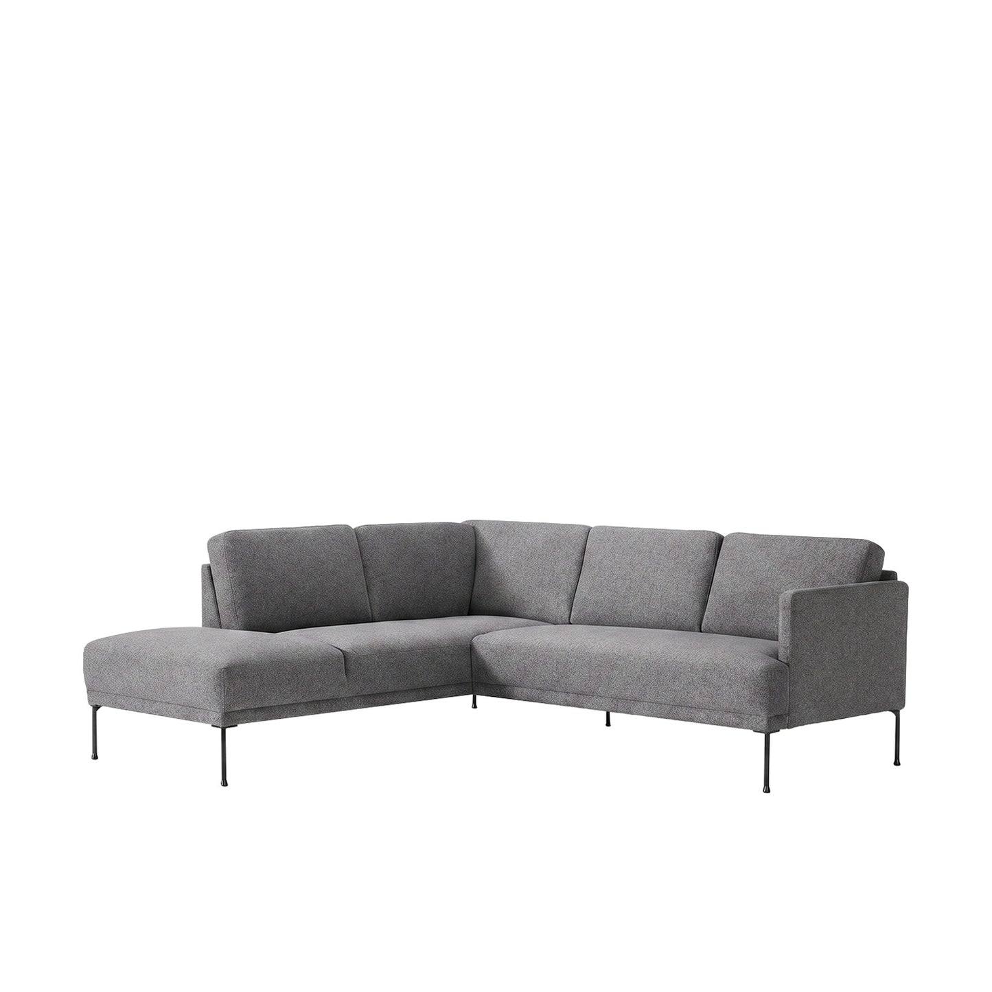 ModernElegance L Shaped 5 Seater Corduroy Grey