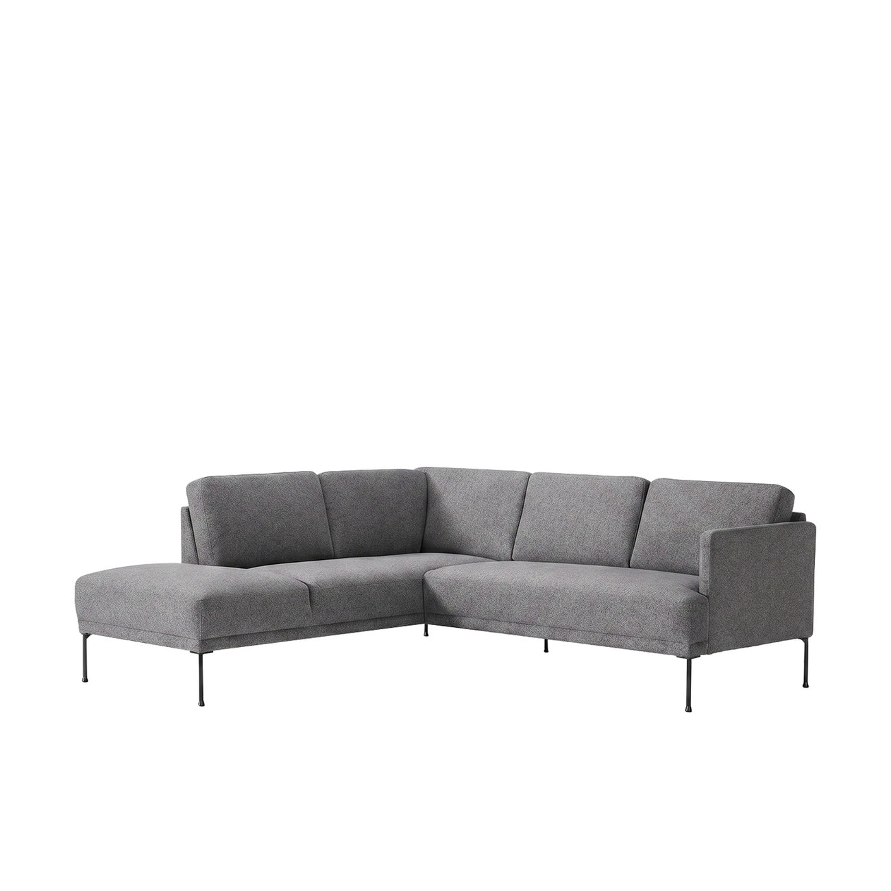 ModernElegance L Shaped 5 Seater Corduroy Grey