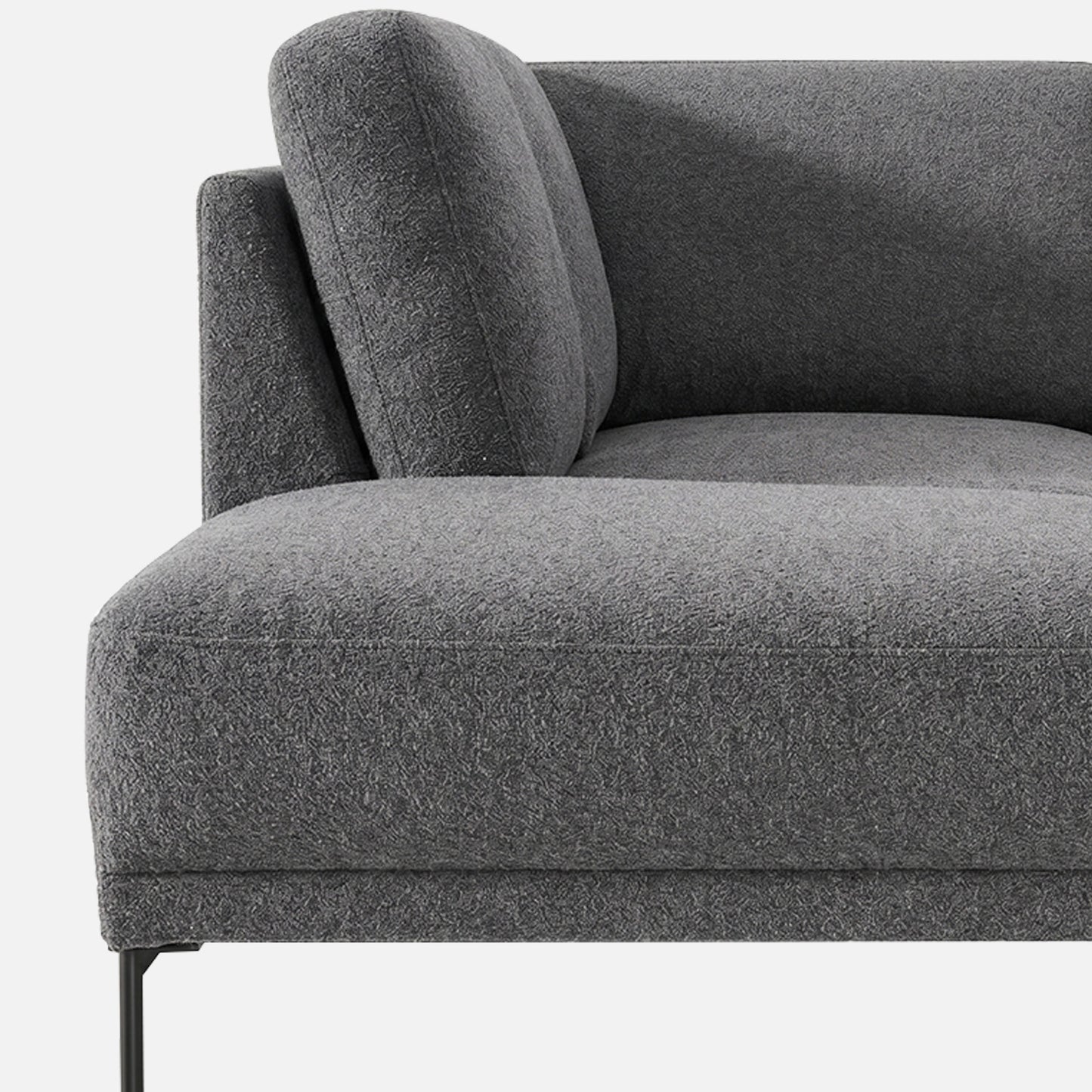 ModernElegance L Shaped 5 Seater Corduroy Grey