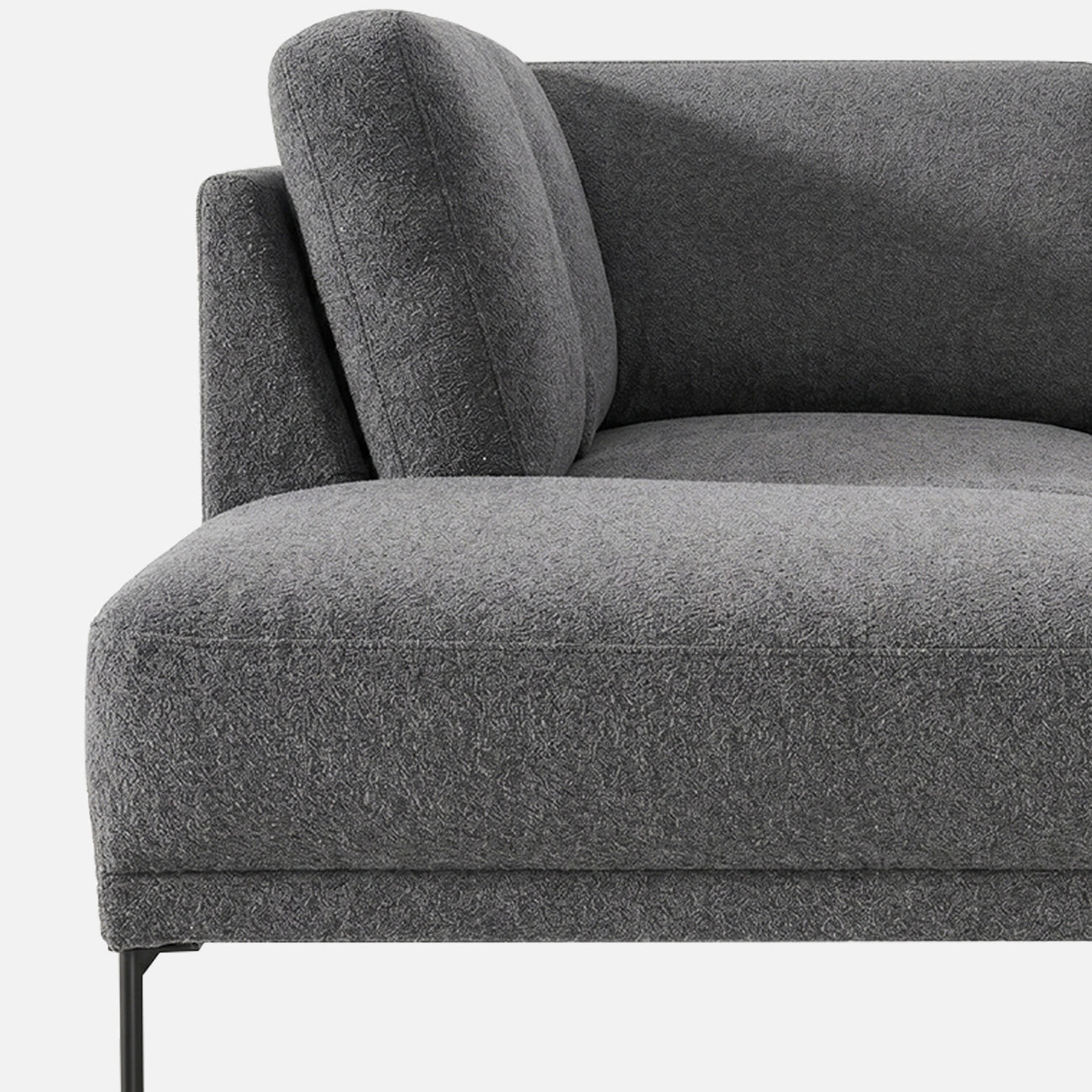 ModernElegance L Shaped 5 Seater Corduroy Grey