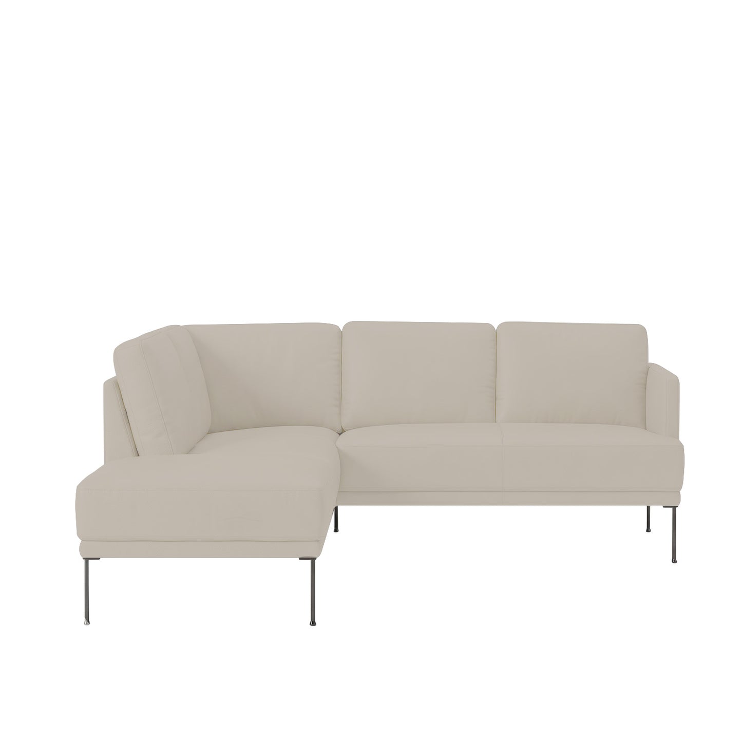 ModernElegance L Shaped 5 Seater Velvet Chic Gray