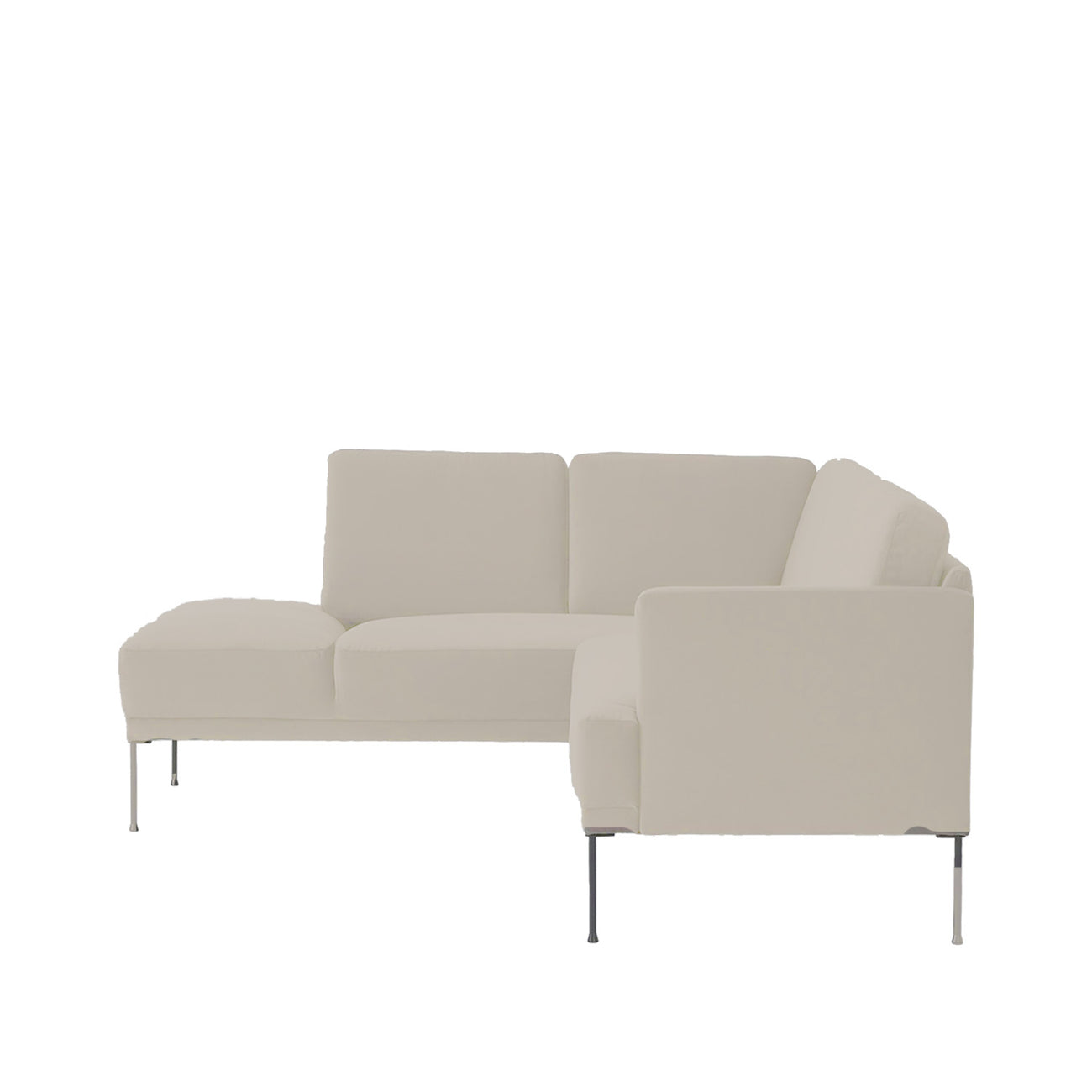ModernElegance L Shaped 5 Seater Velvet Chic Gray