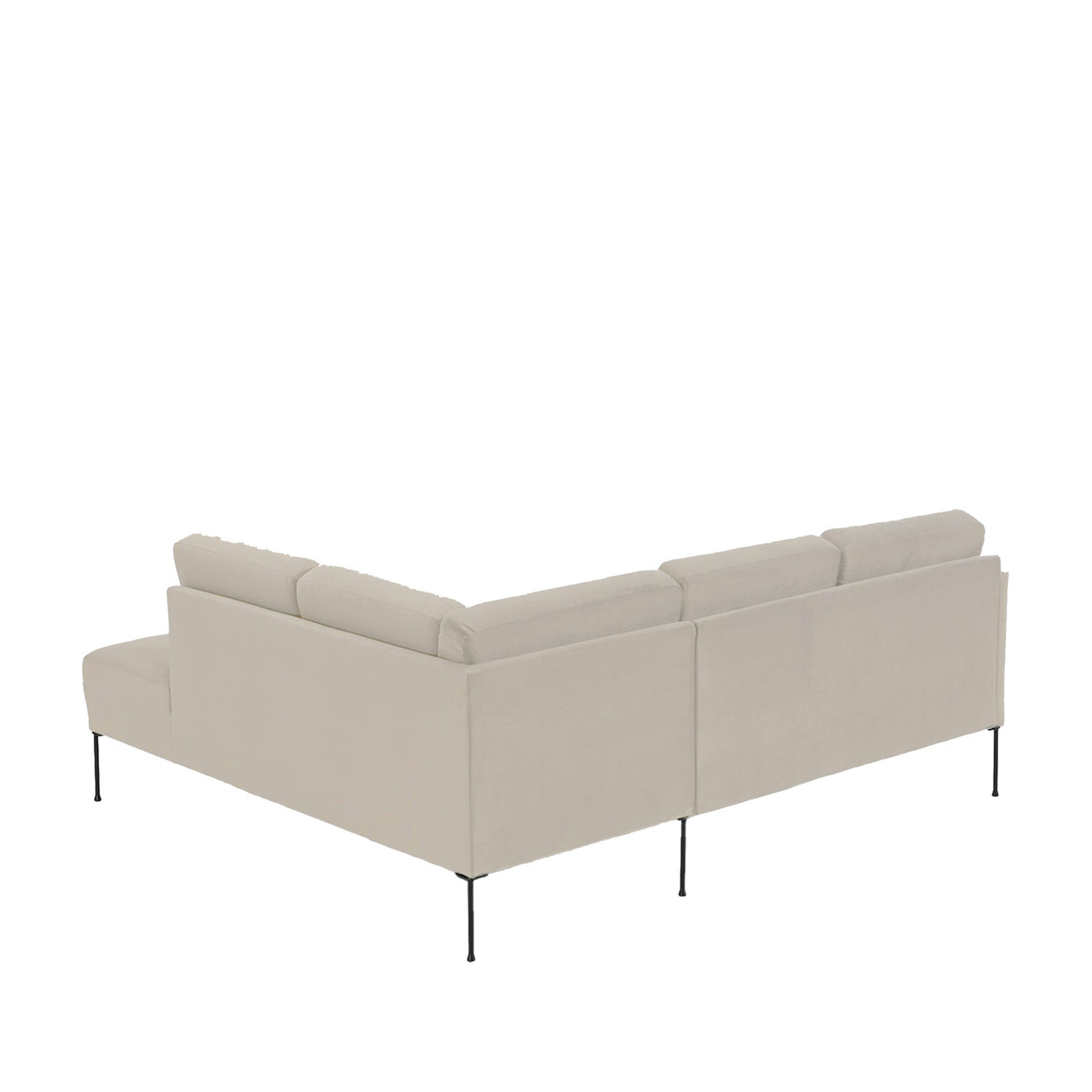 ModernElegance L Shaped 5 Seater Velvet Chic Gray