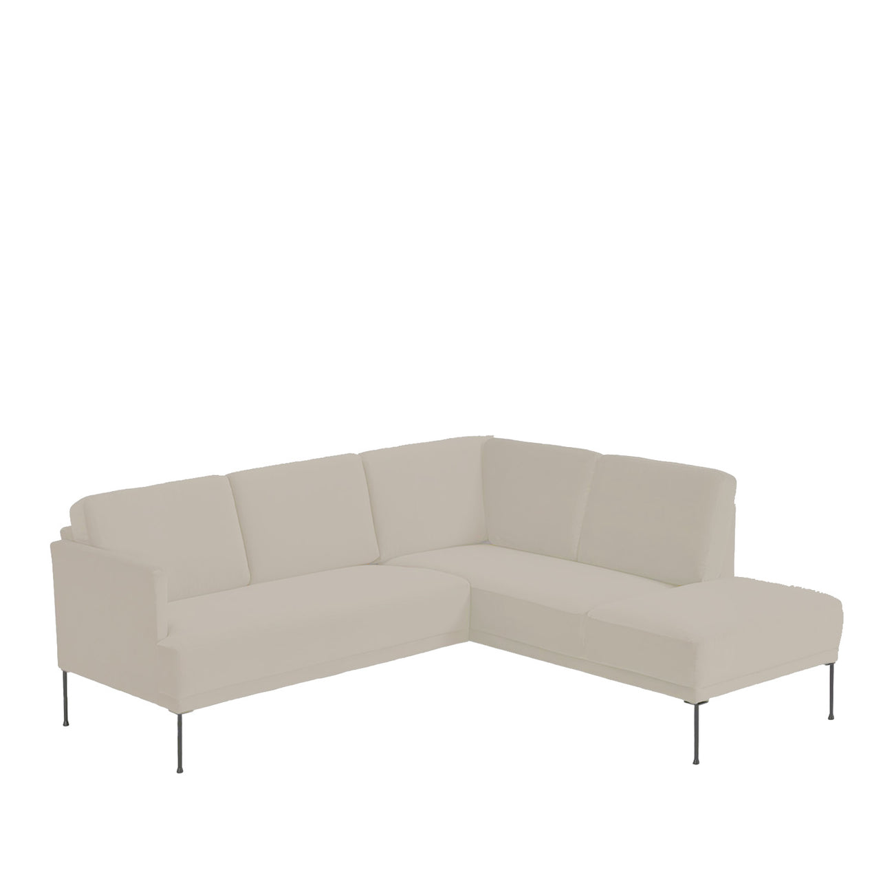 ModernElegance L Shaped 5 Seater Velvet Chic Gray