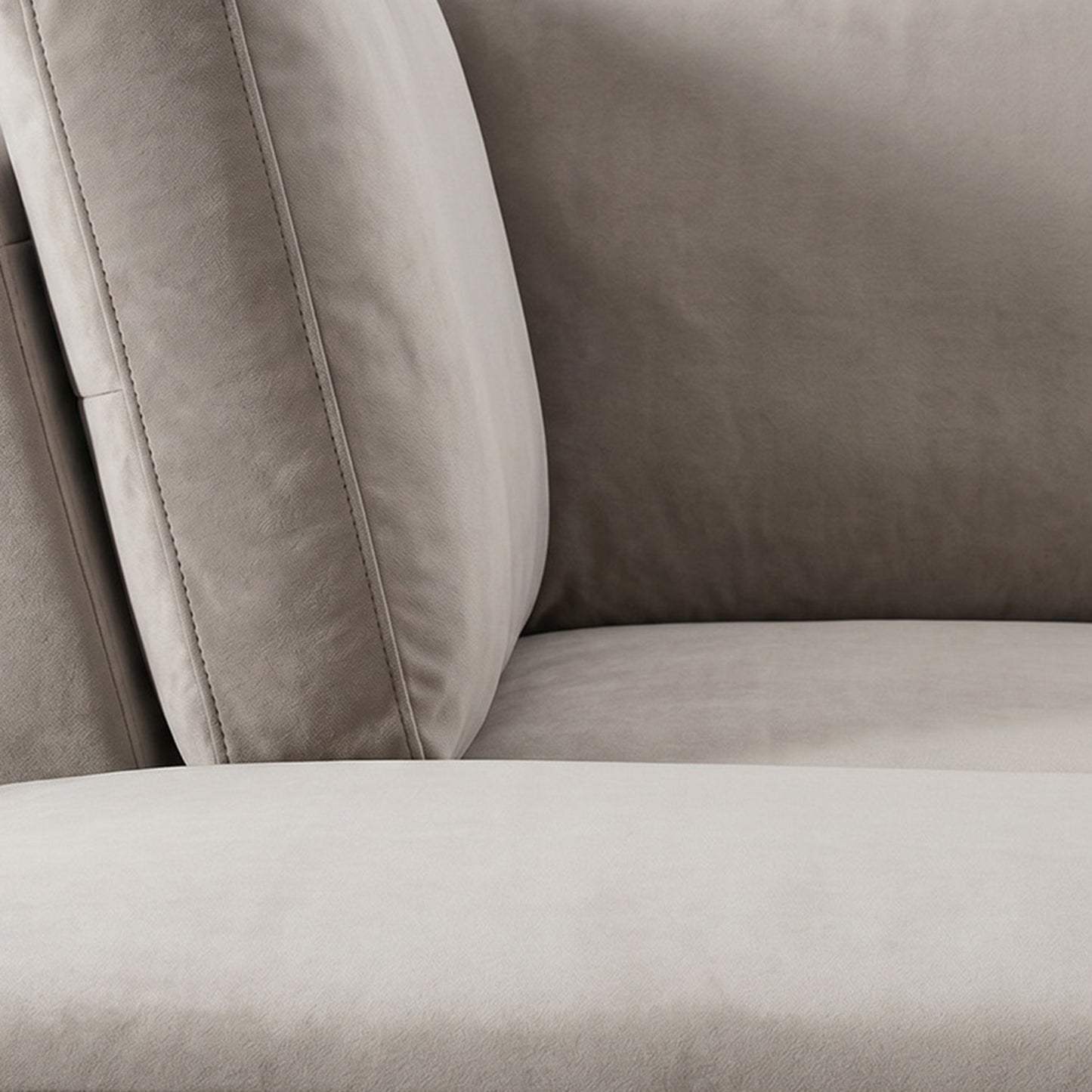 ModernElegance L Shaped 5 Seater Chic Velvet Grey