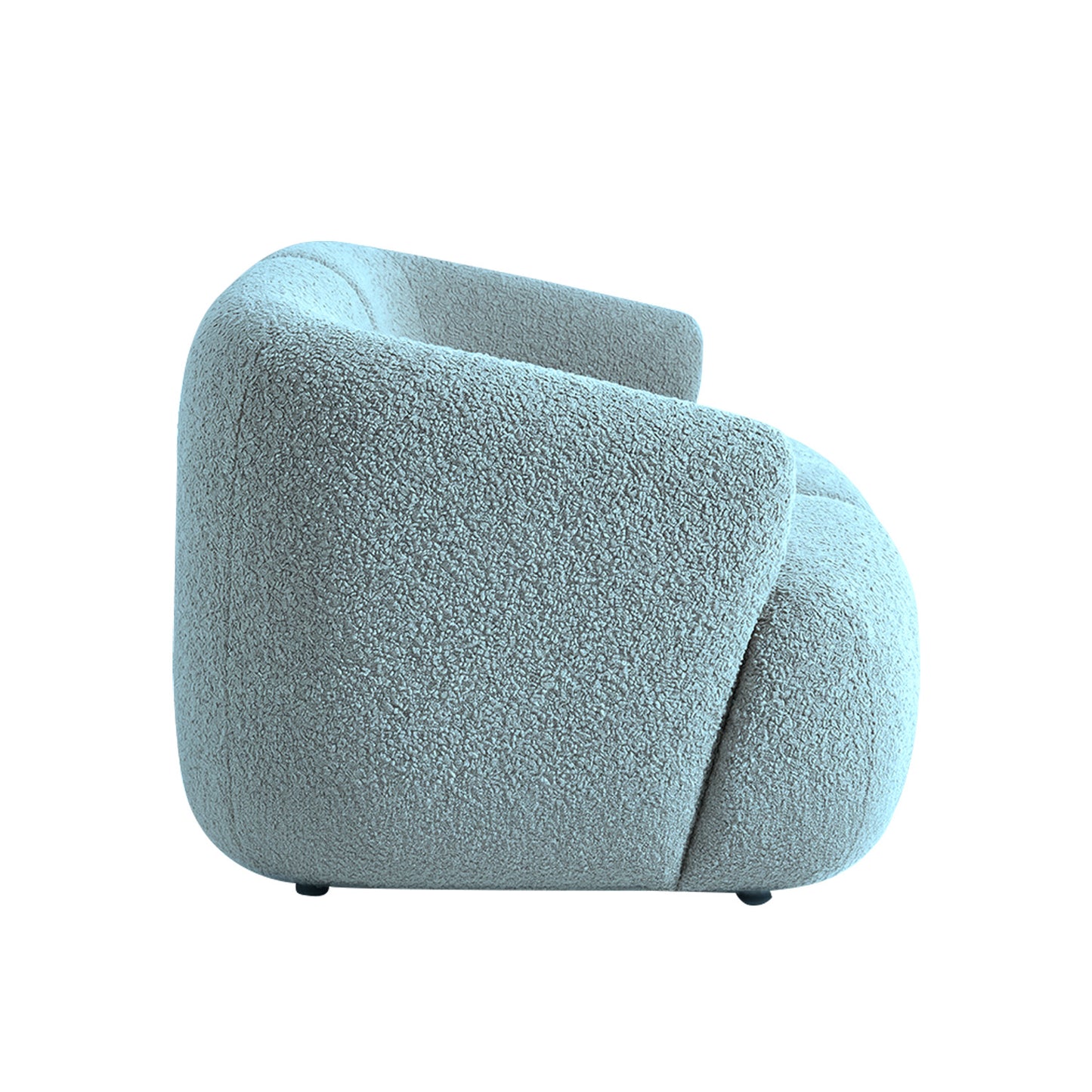 ZenLiving 3 Seater Sofa Boucle Blue
