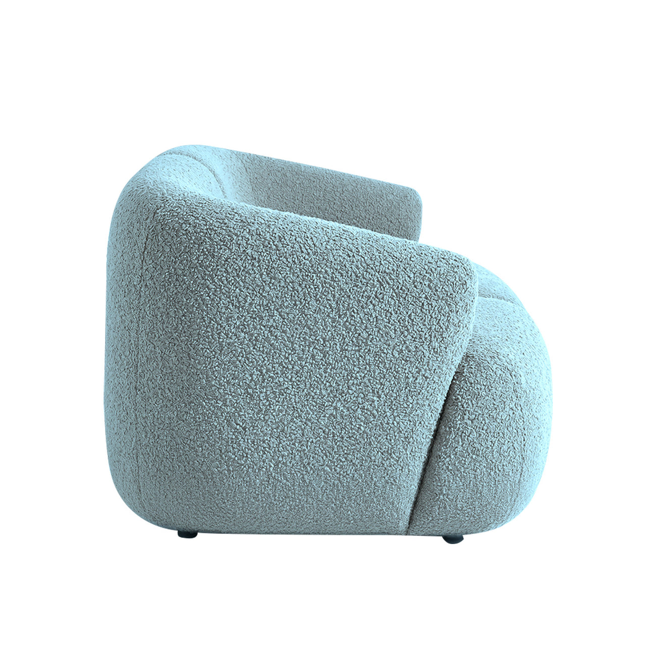 ZenLiving 3 Seater Sofa Boucle Blue
