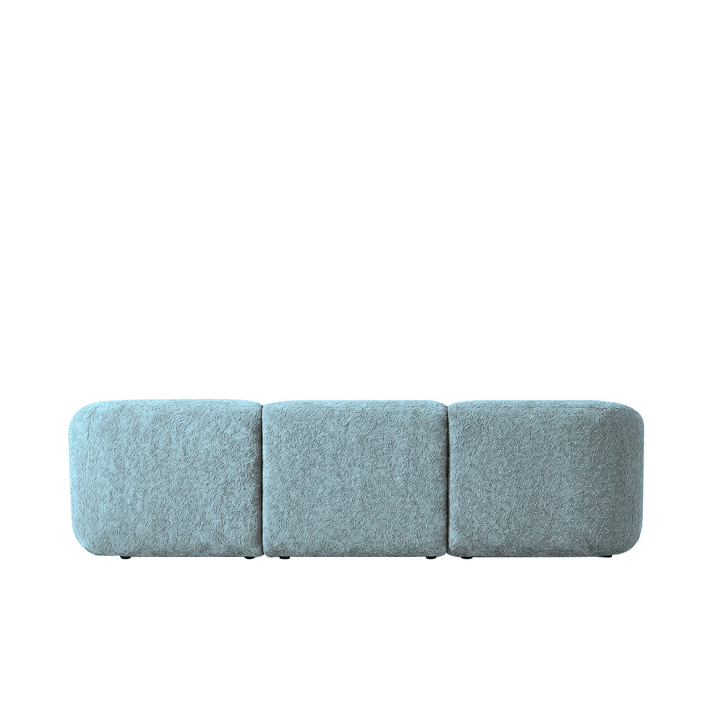 ZenLiving 3 Seater Sofa Boucle Blue